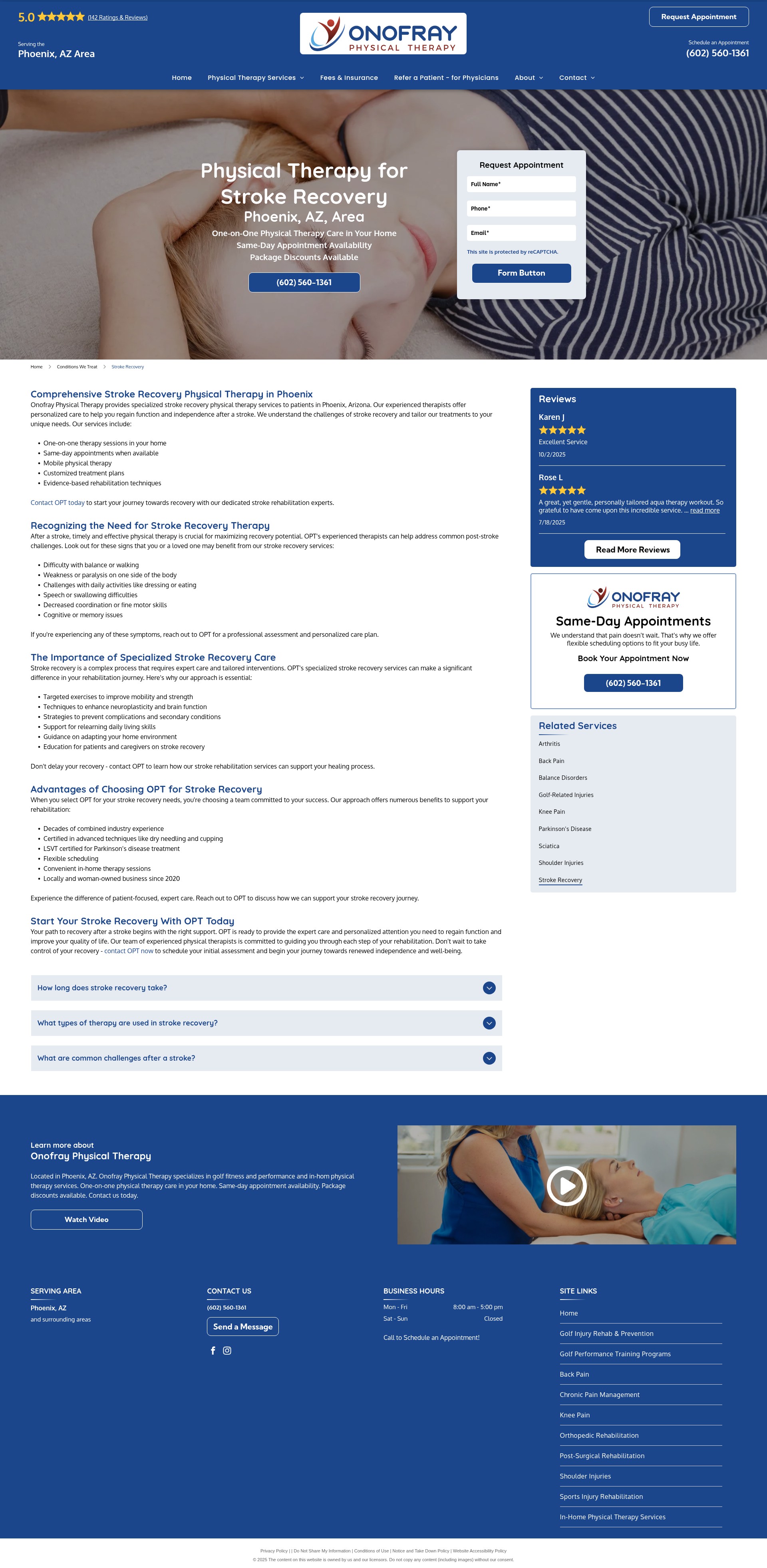 Screenshot of onofrayphysicaltherapy.com