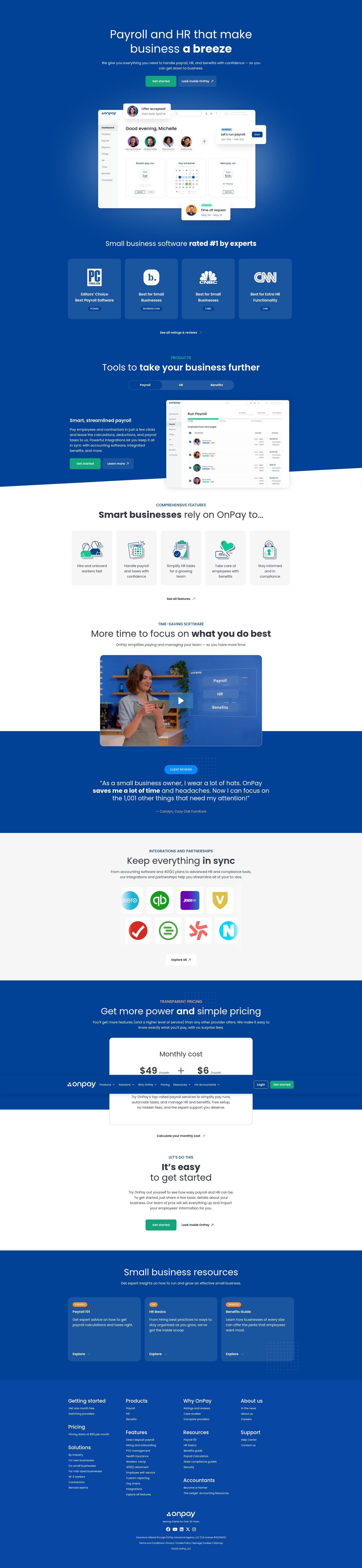 Screenshot of onpay.com