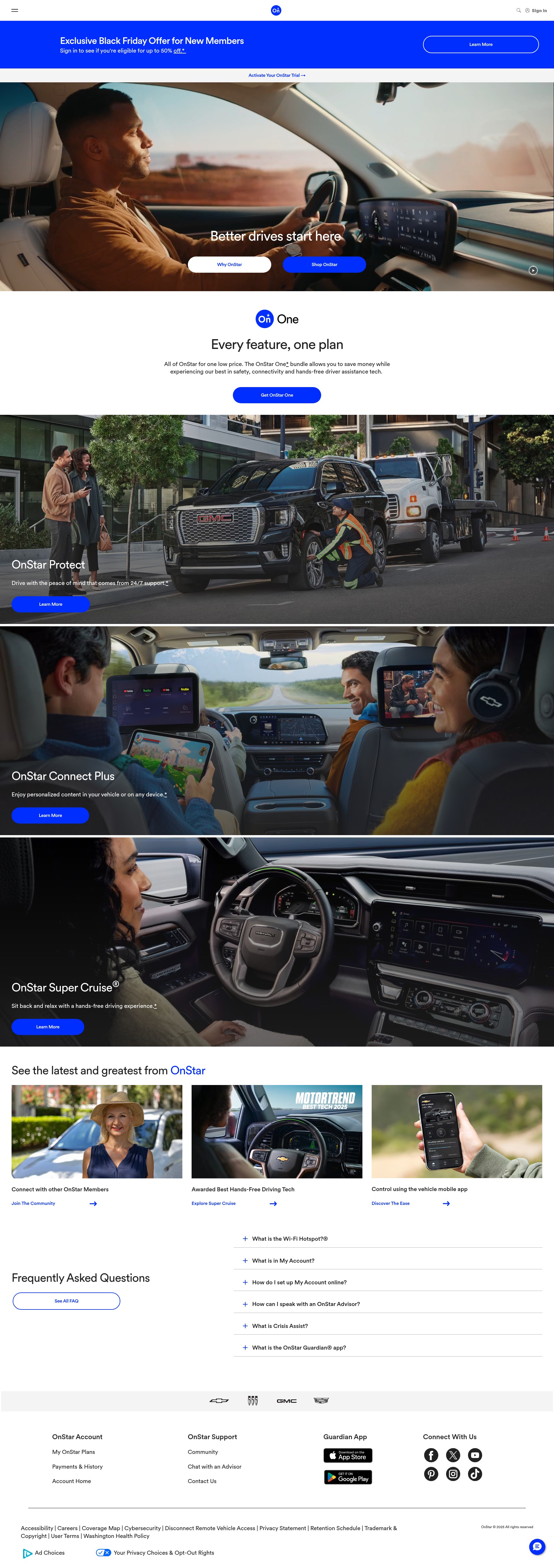 Screenshot of onstar.com