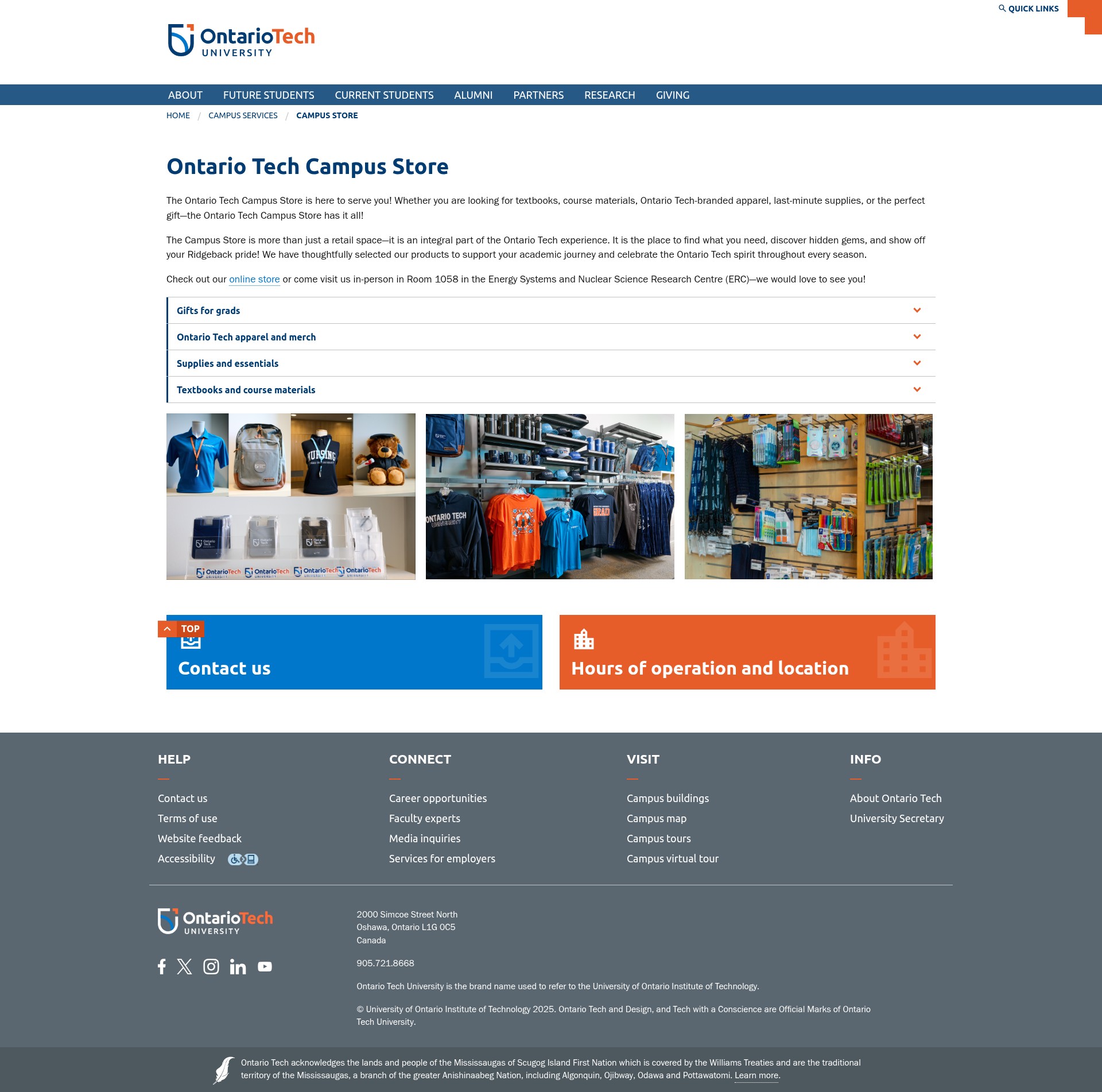 Screenshot of ontariotechu.ca