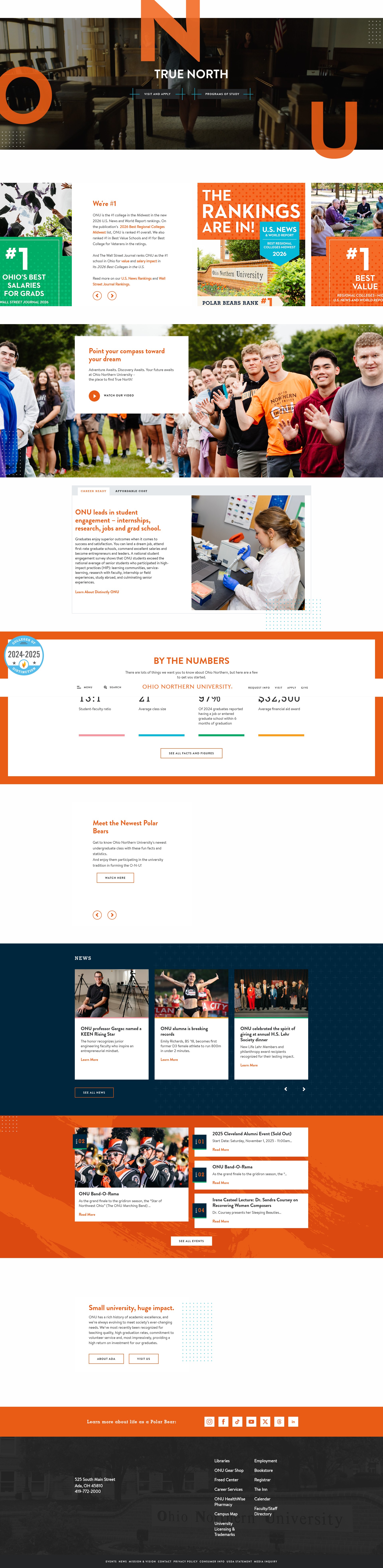 Screenshot of onu.edu
