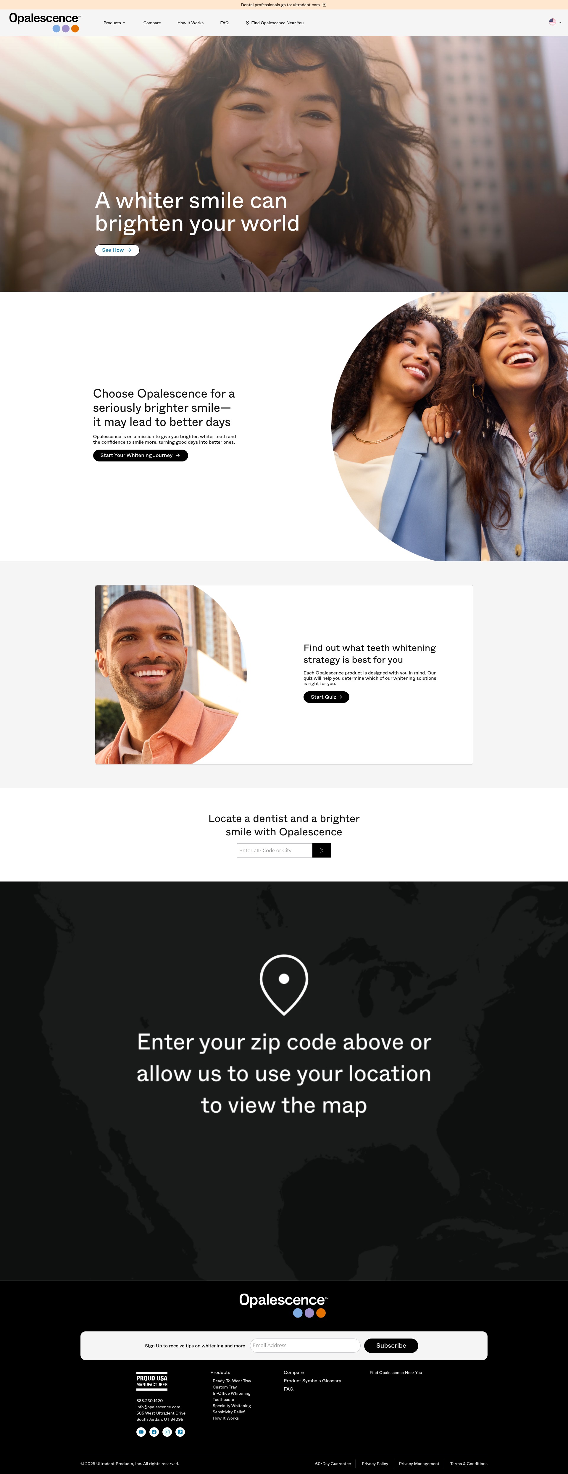 Screenshot of opalescence.com