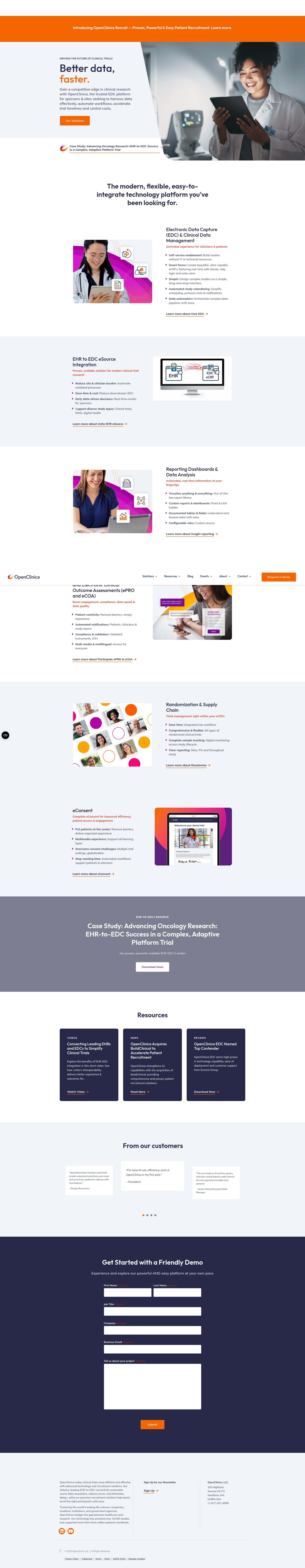 Screenshot of openclinica.com