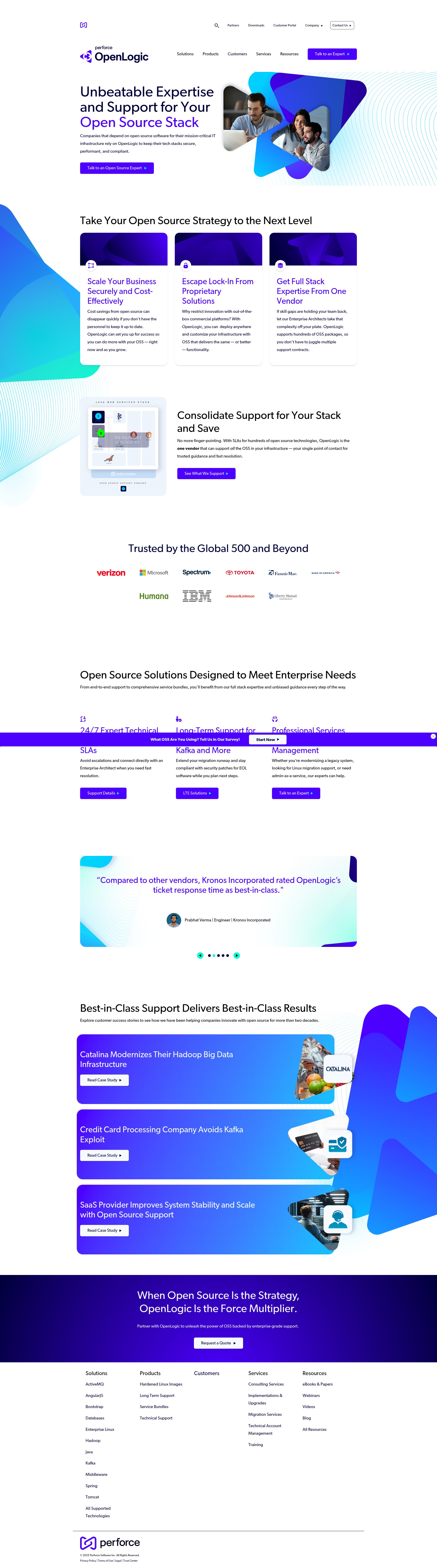 Screenshot of openlogic.com