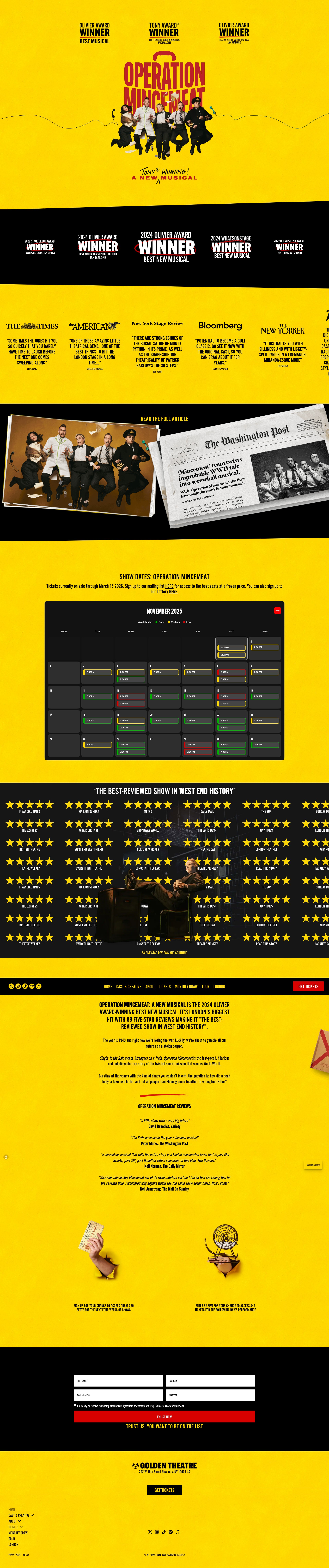 Screenshot of operationbroadway.com