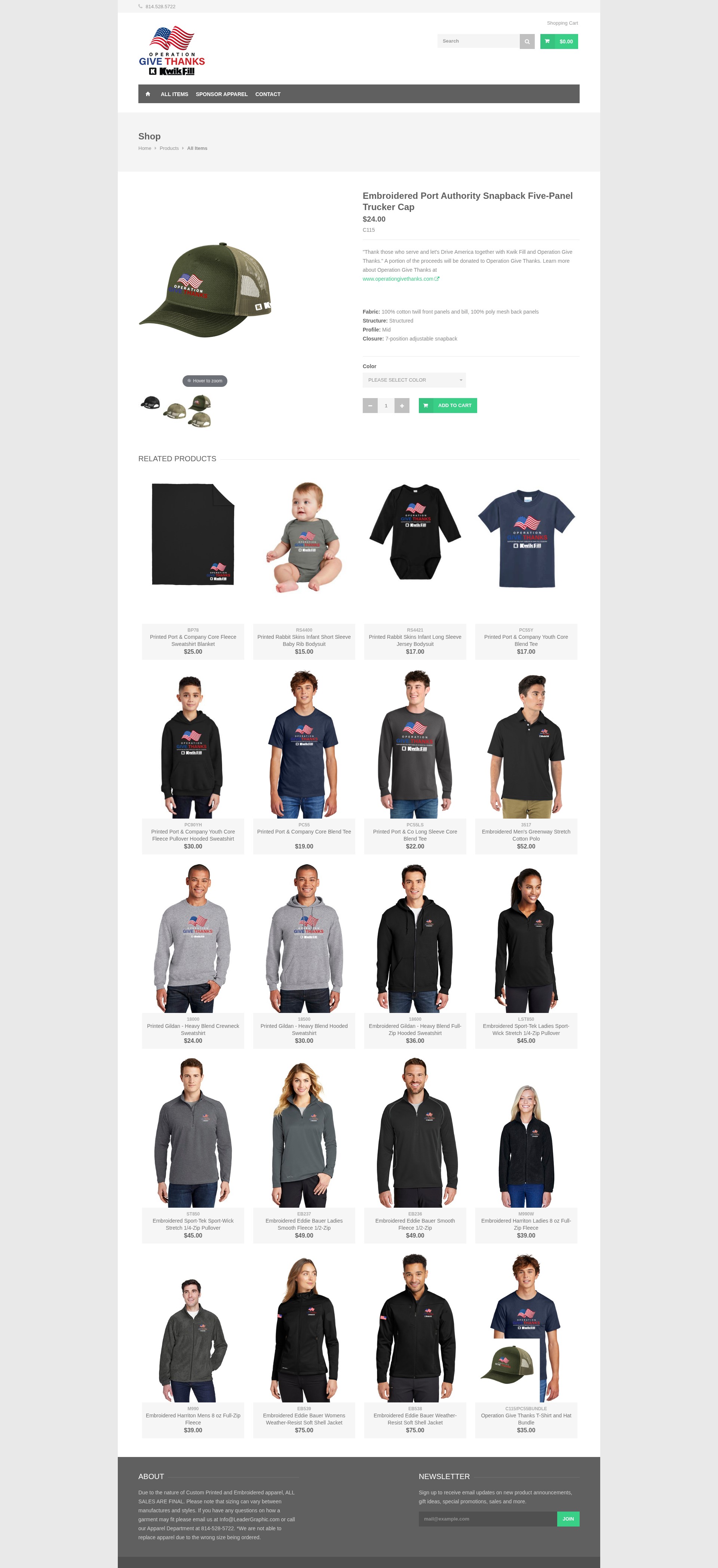 Screenshot of operationgivethanks.lgstore.com