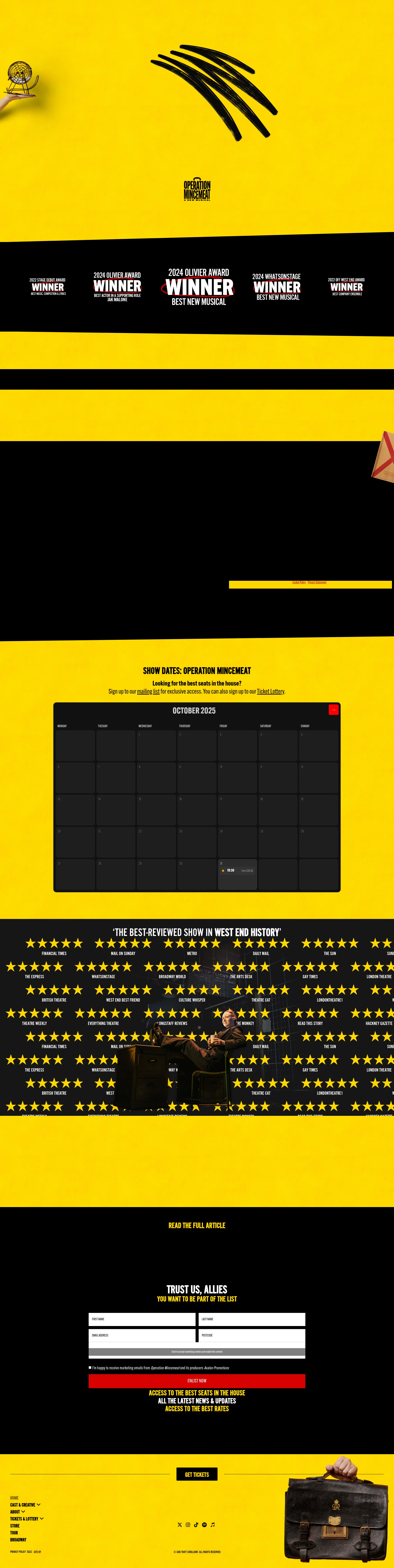 Screenshot of operationmincemeat.com