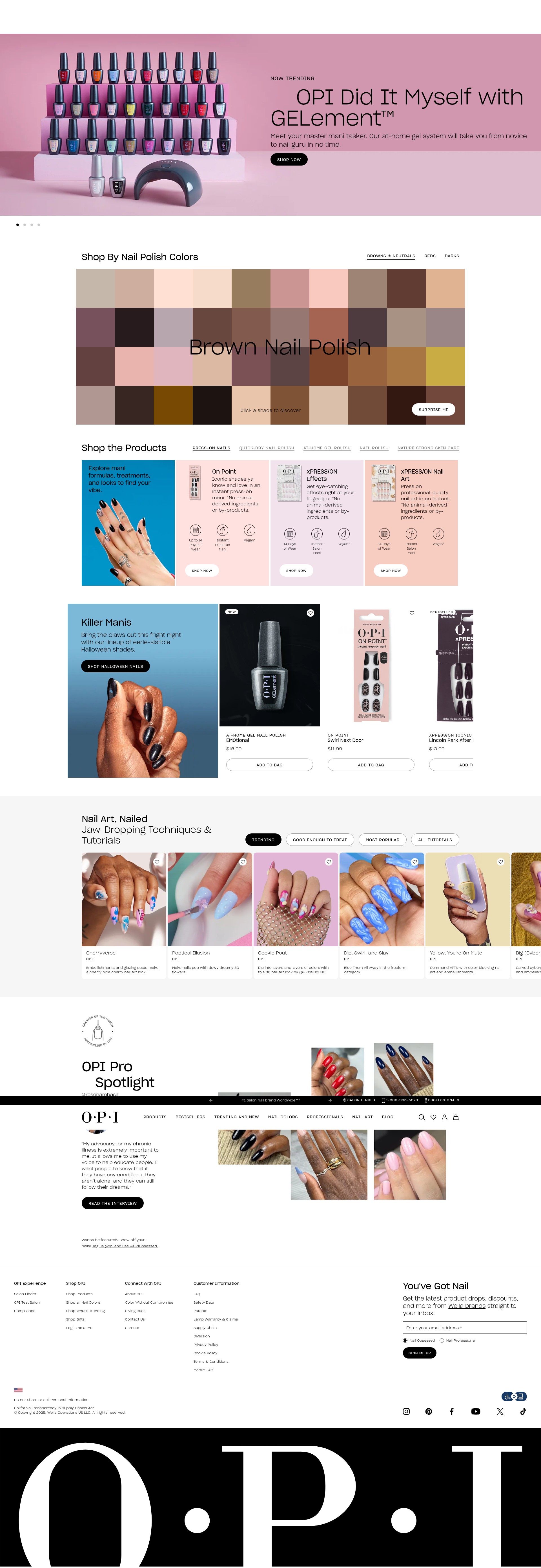 Screenshot of opi.com