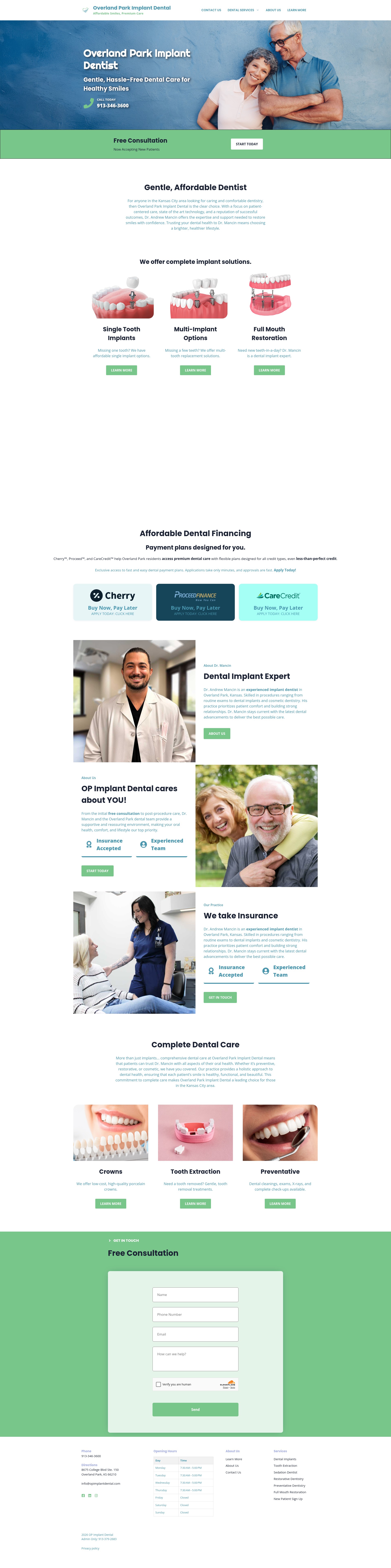 Screenshot of opimplantdental.com