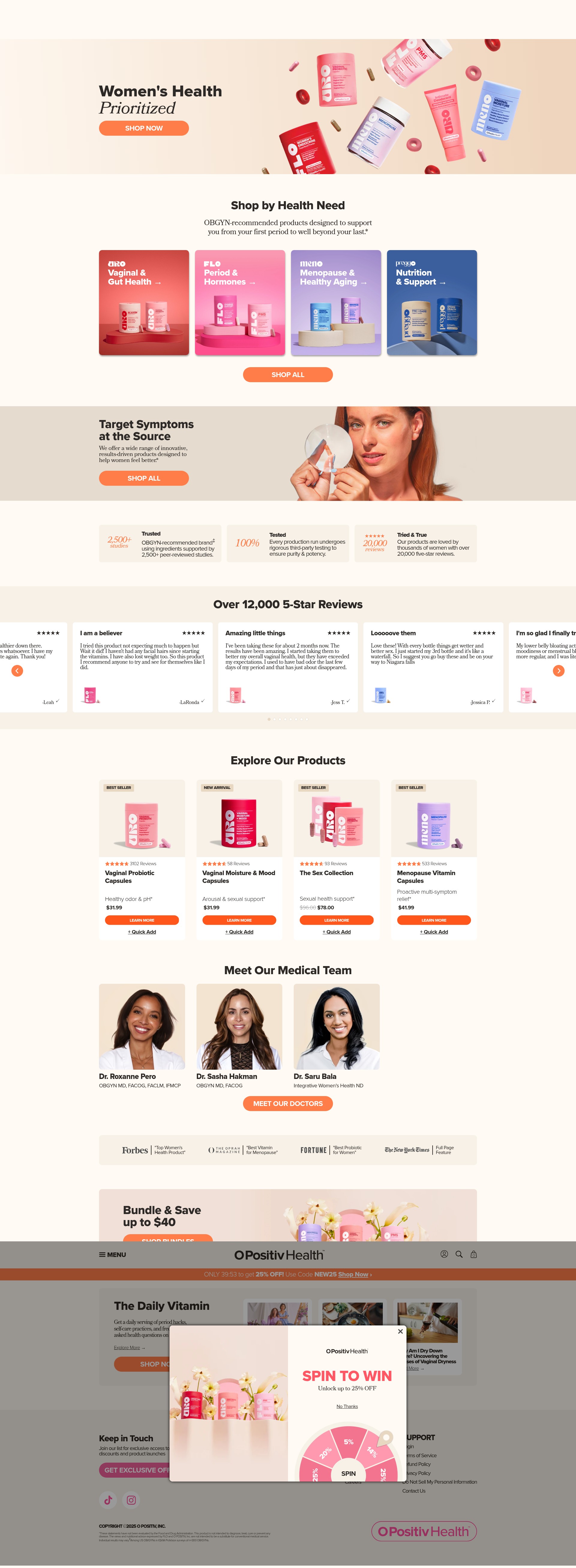 Screenshot of opositiv.com