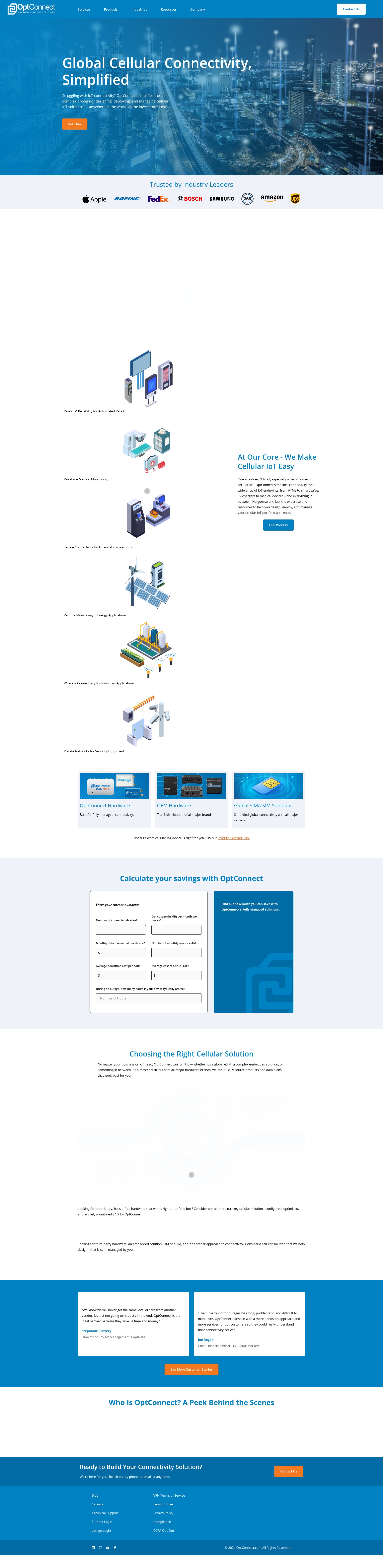 Screenshot of optconnect.com