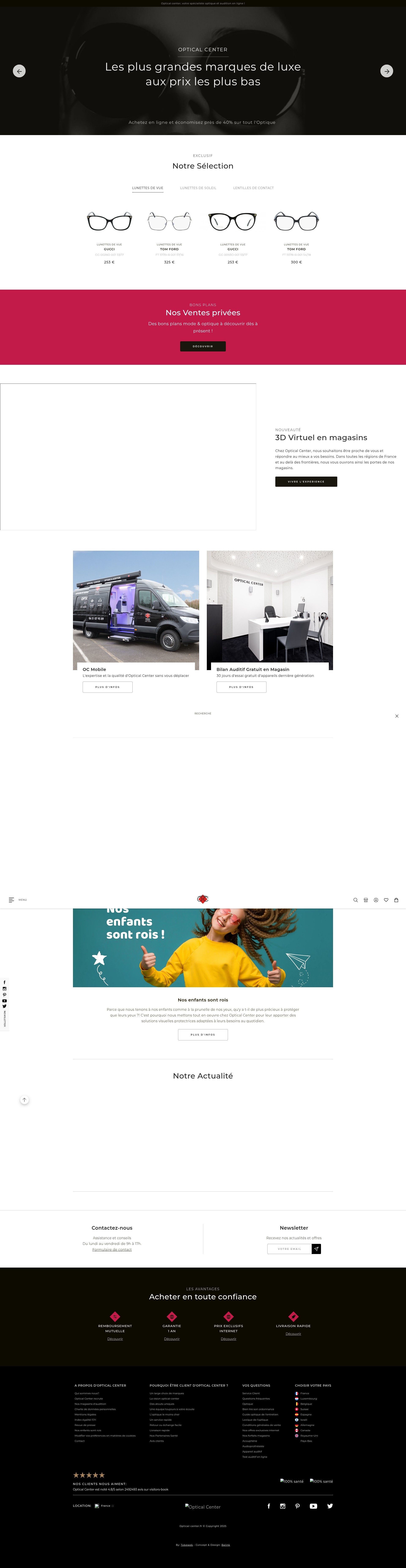 Screenshot of optical-center.fr