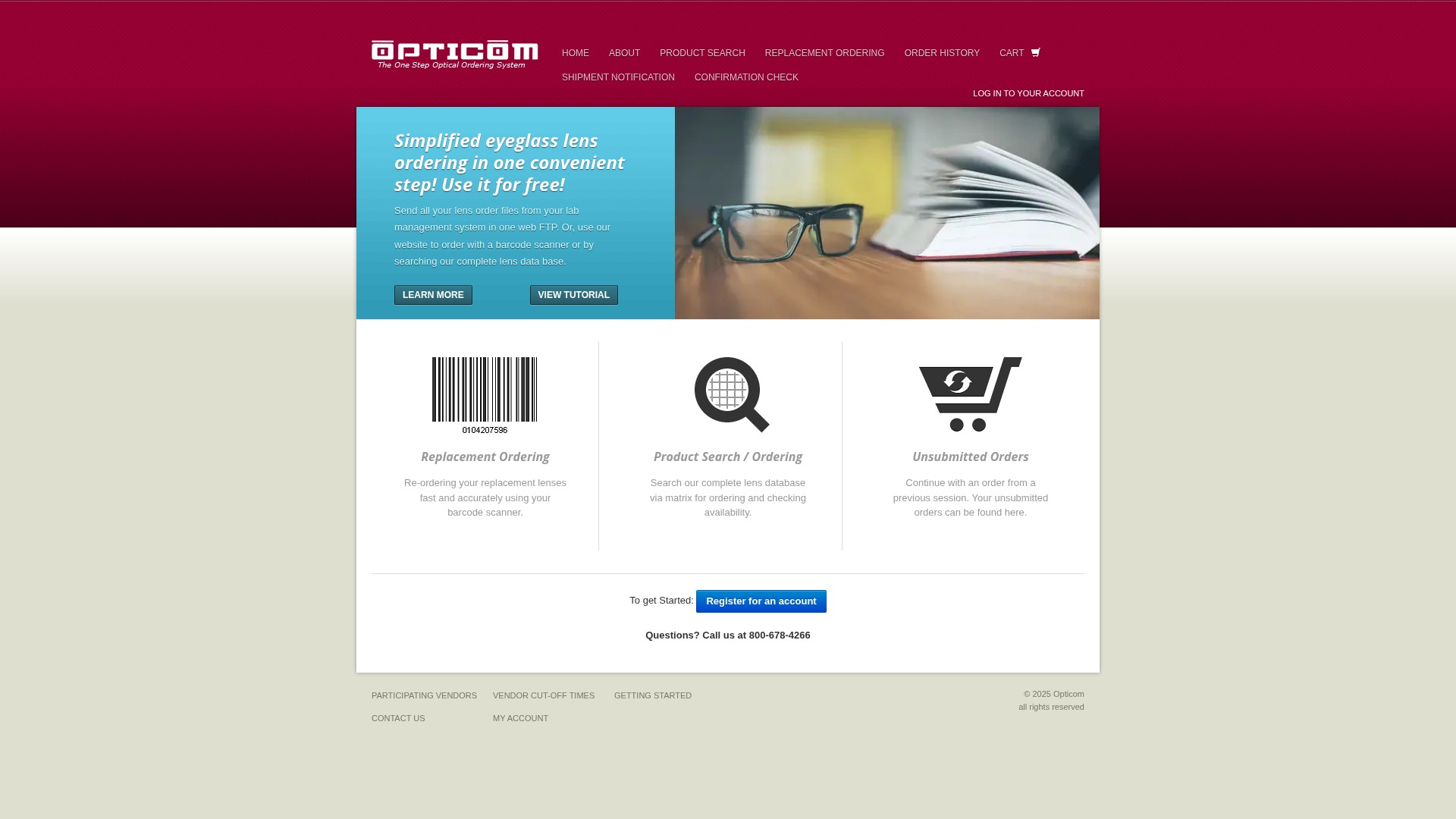 Screenshot of opticom-inc.com