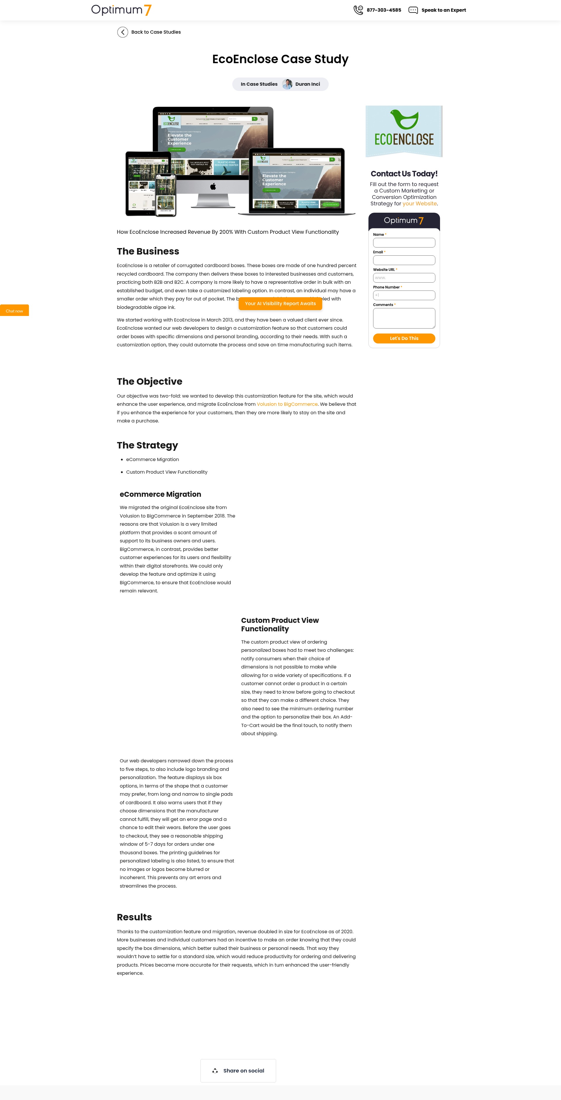 Screenshot of optimum7.com