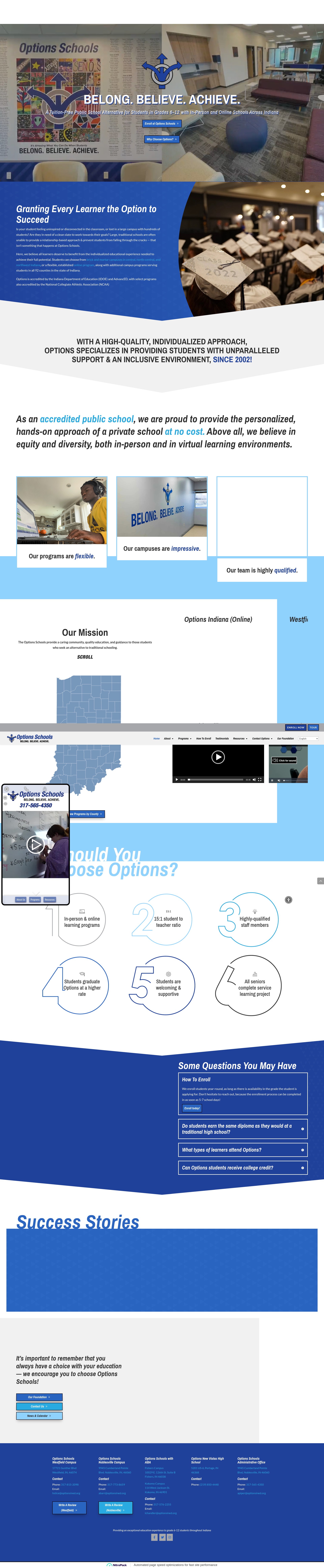 Screenshot of optionsschools.org
