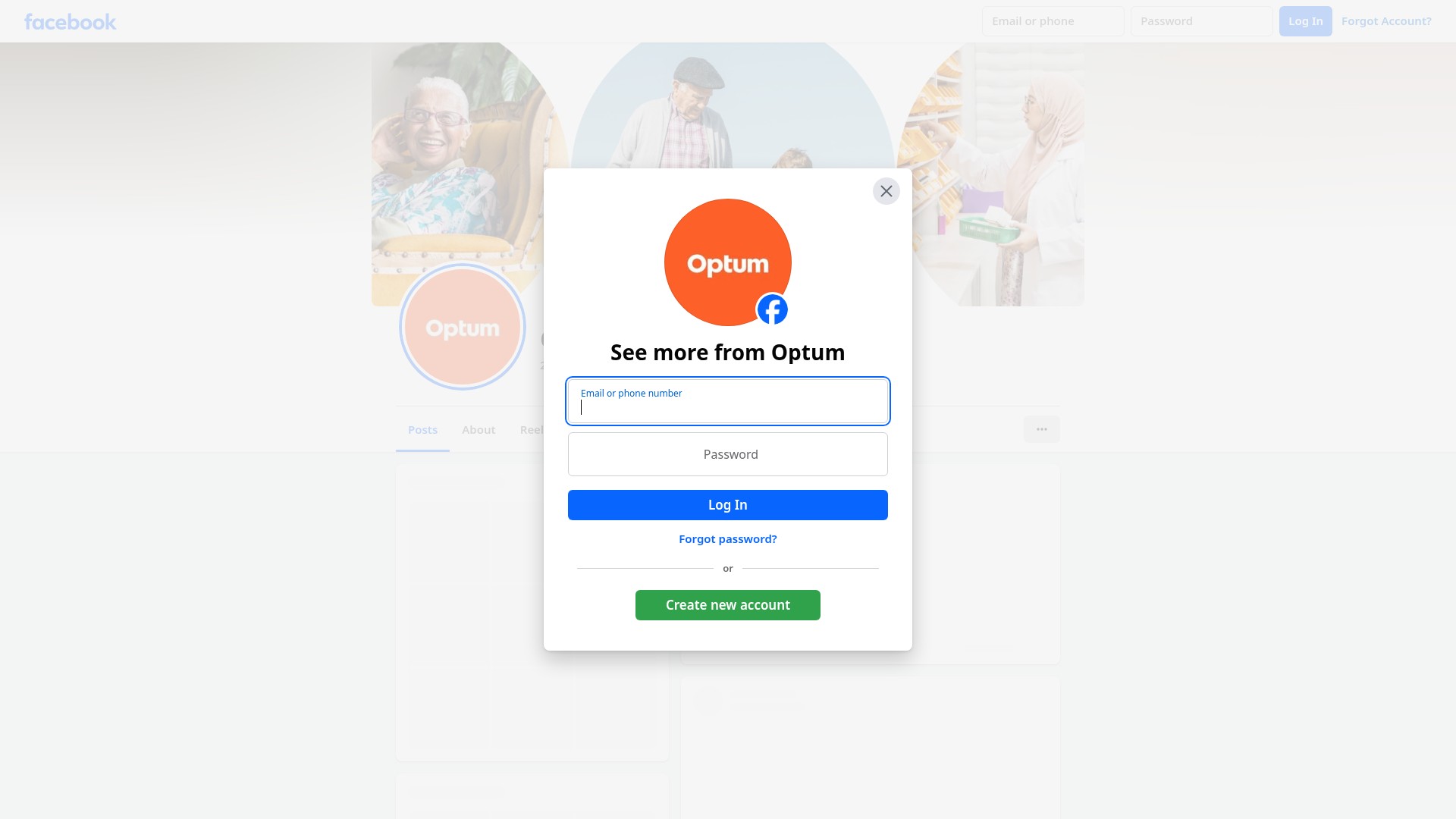 Screenshot of optum.com