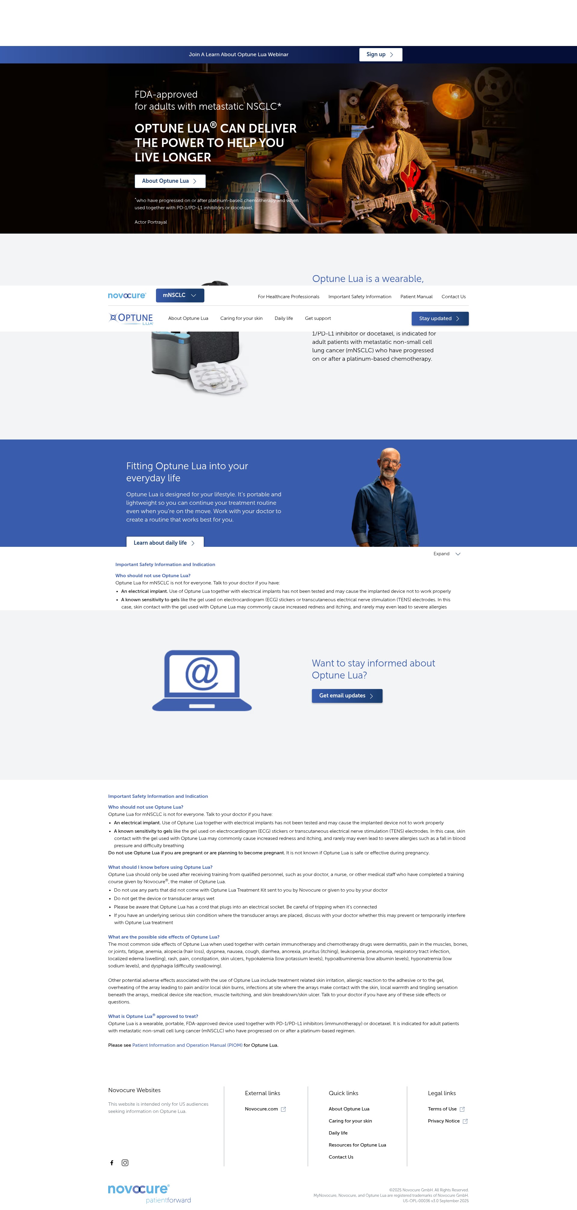 Screenshot of optunelua.com