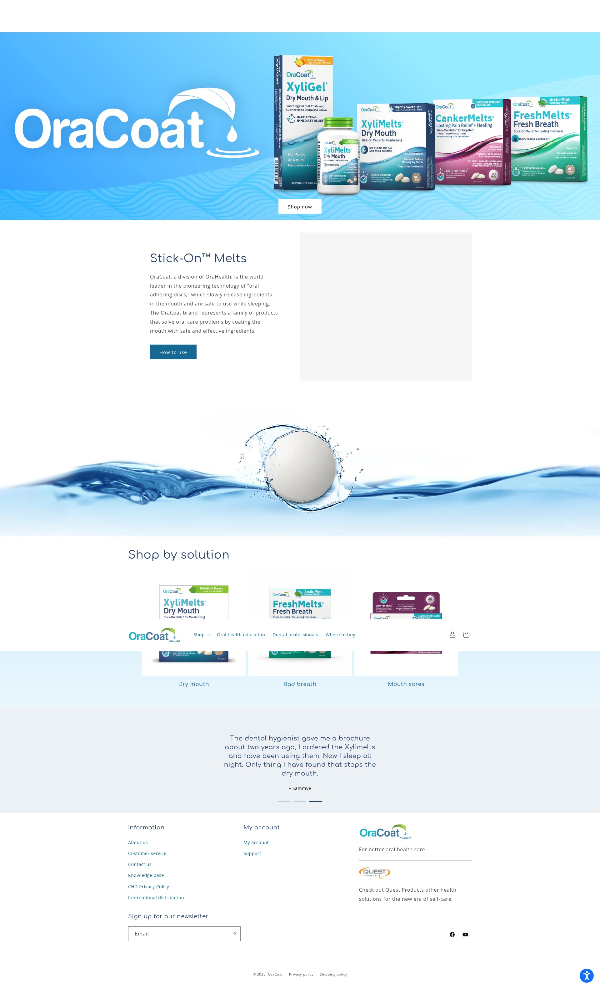 Screenshot of oracoat.com
