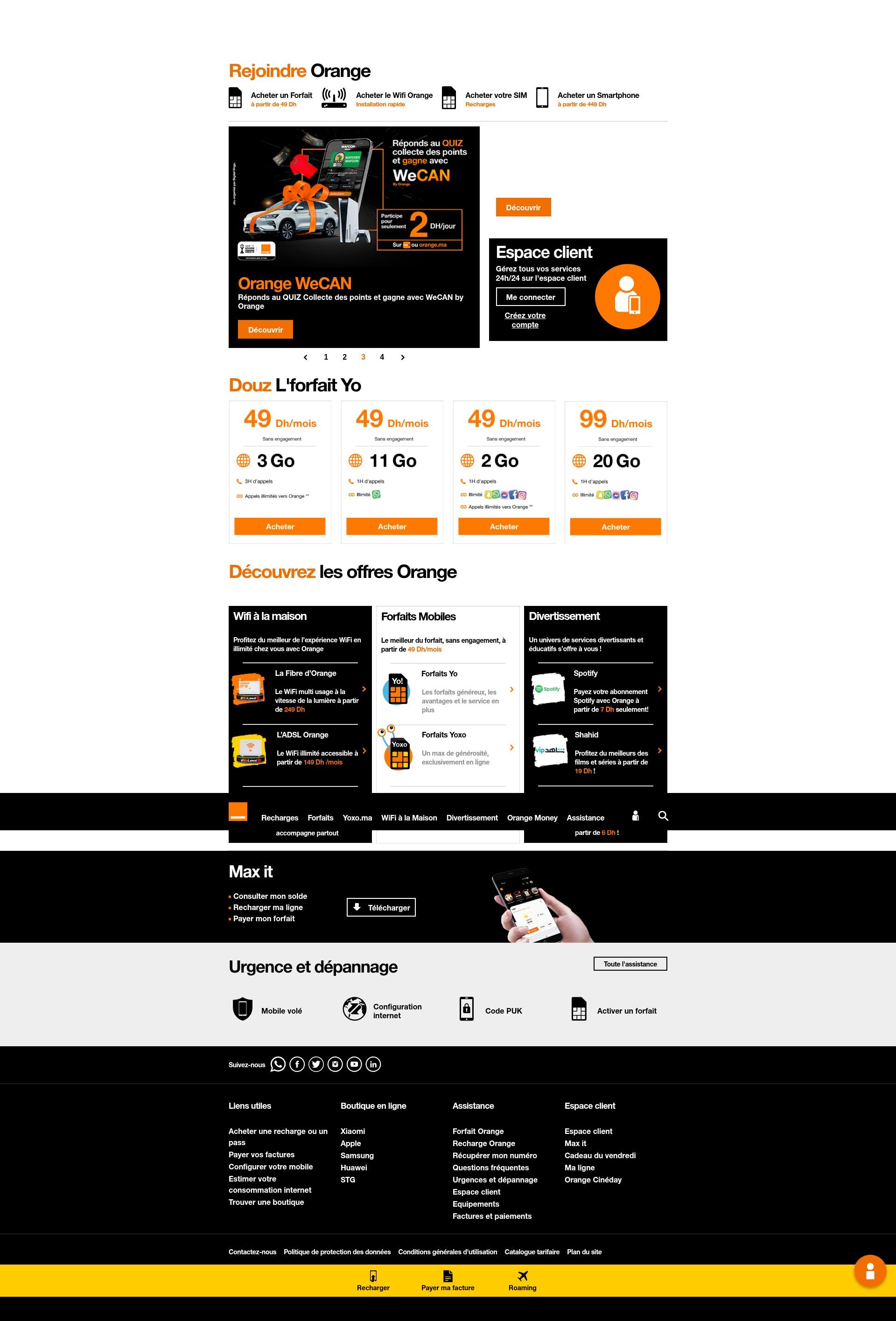 Screenshot of orange.ma