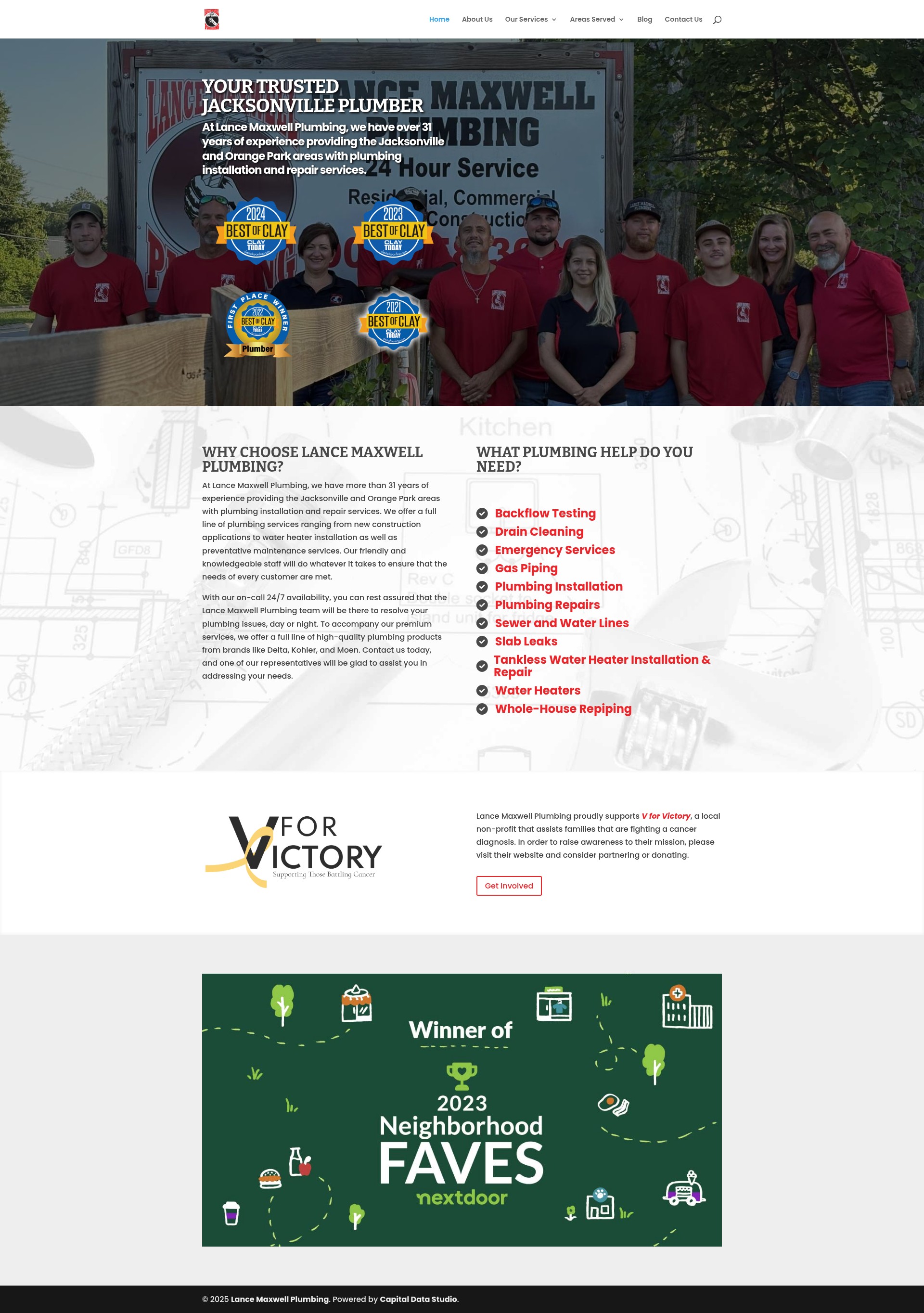 Screenshot of orangeparkplumbers.com