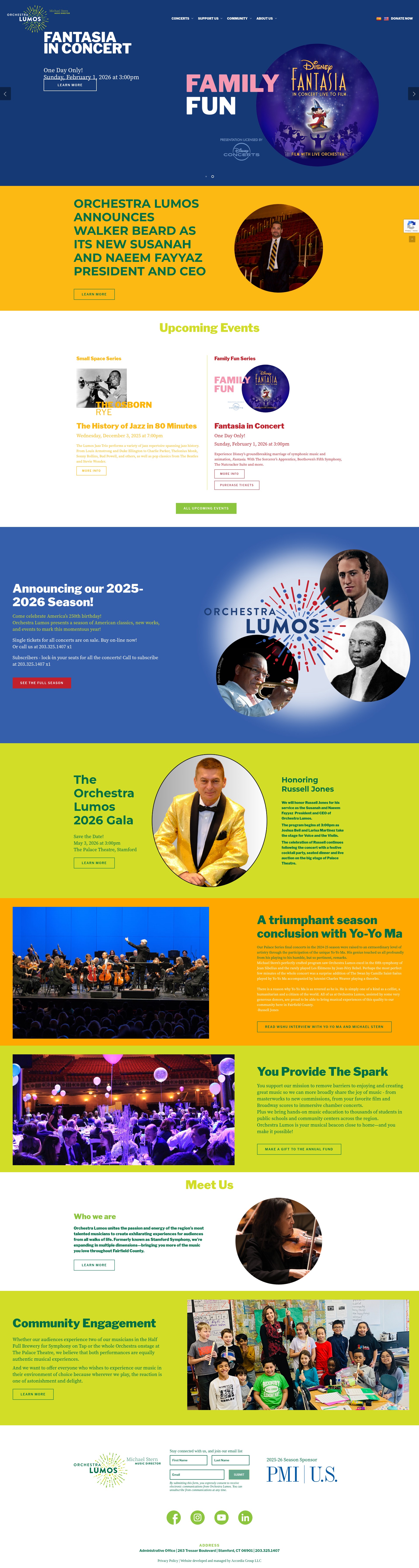 Screenshot of orchestralumos.org
