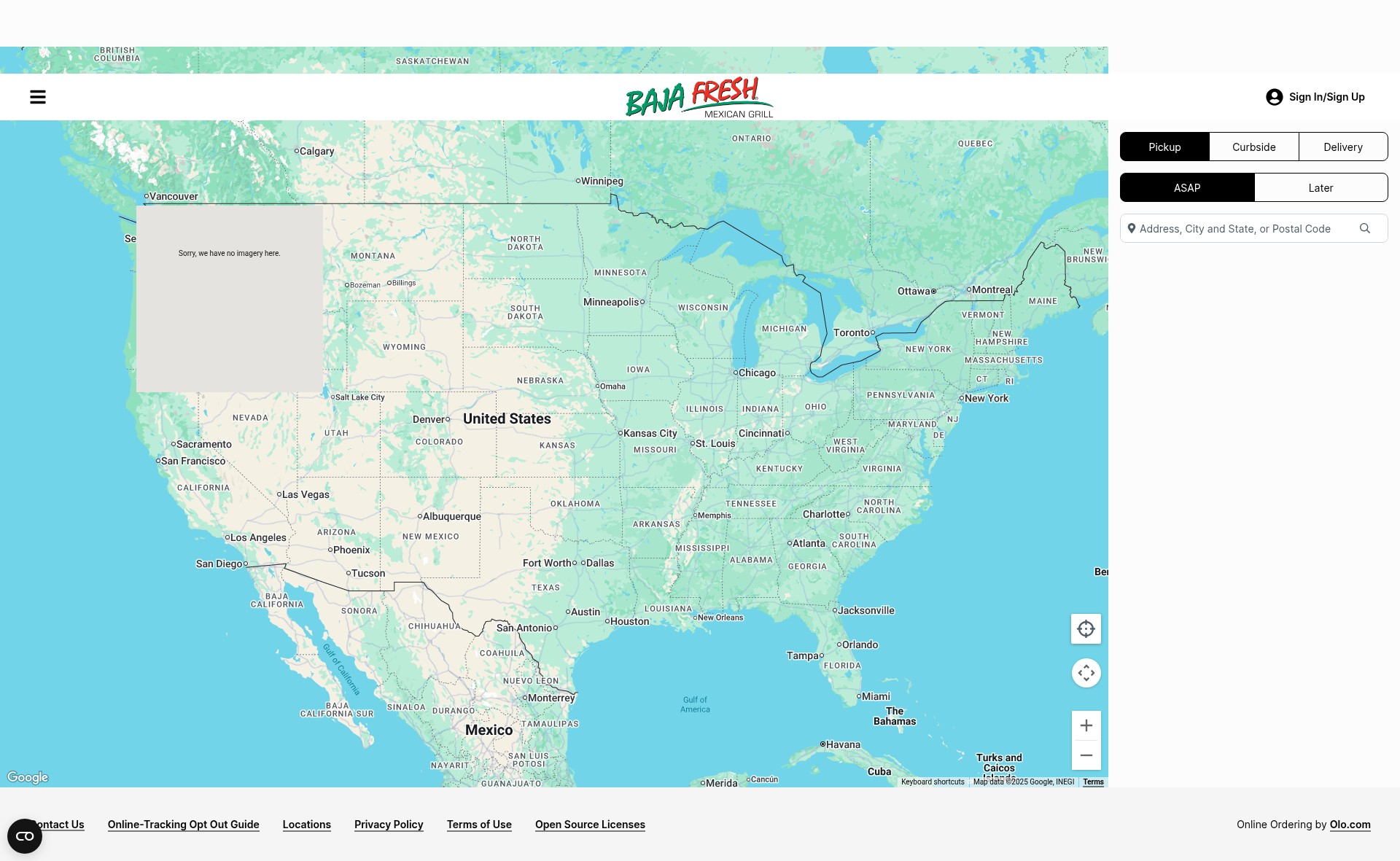 Screenshot of order.bajafresh.com