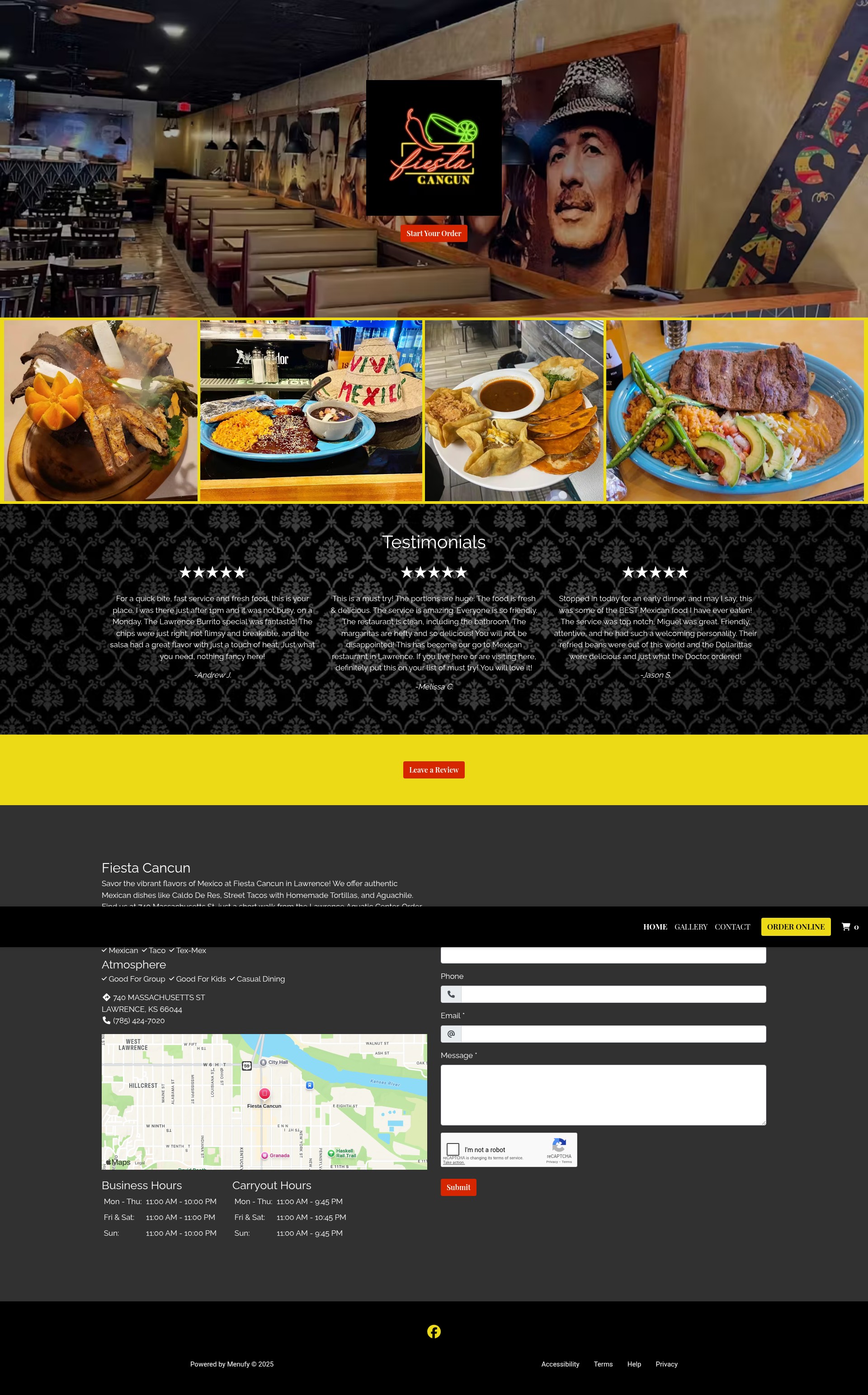 Screenshot of orderfiestacancun.com
