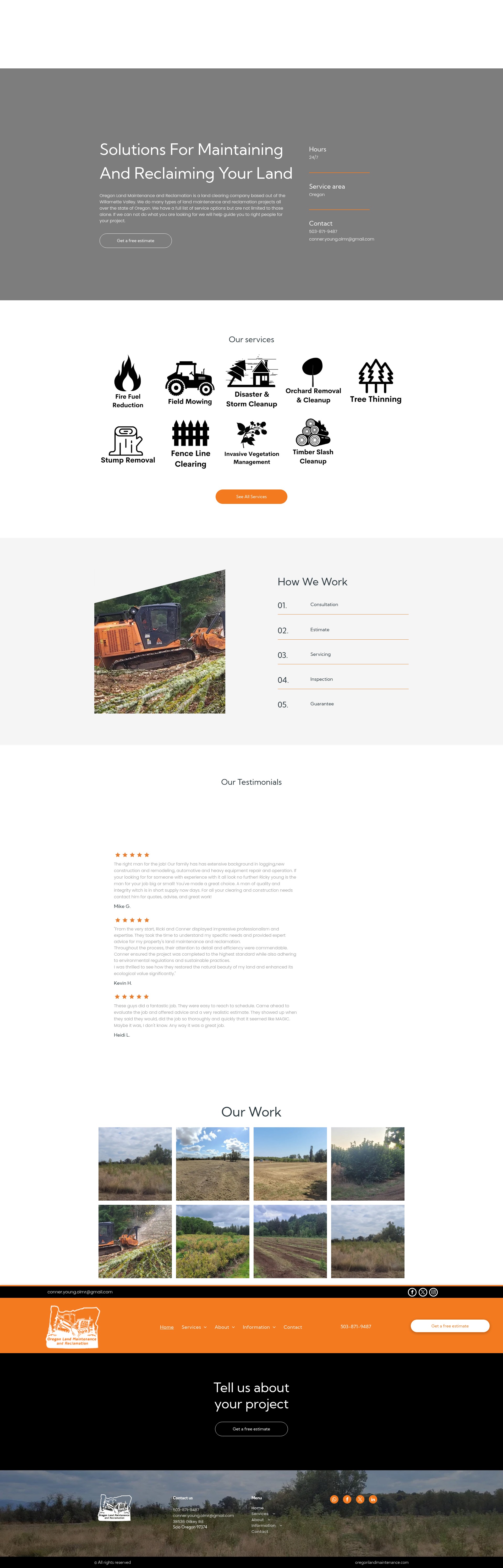 Screenshot of oregonlandmaintenance.com
