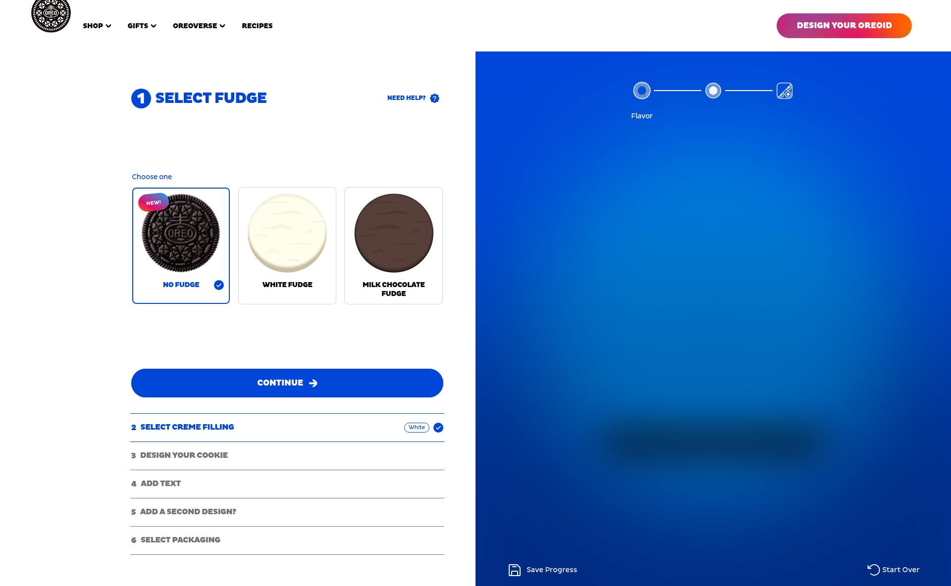 Screenshot of oreo.com