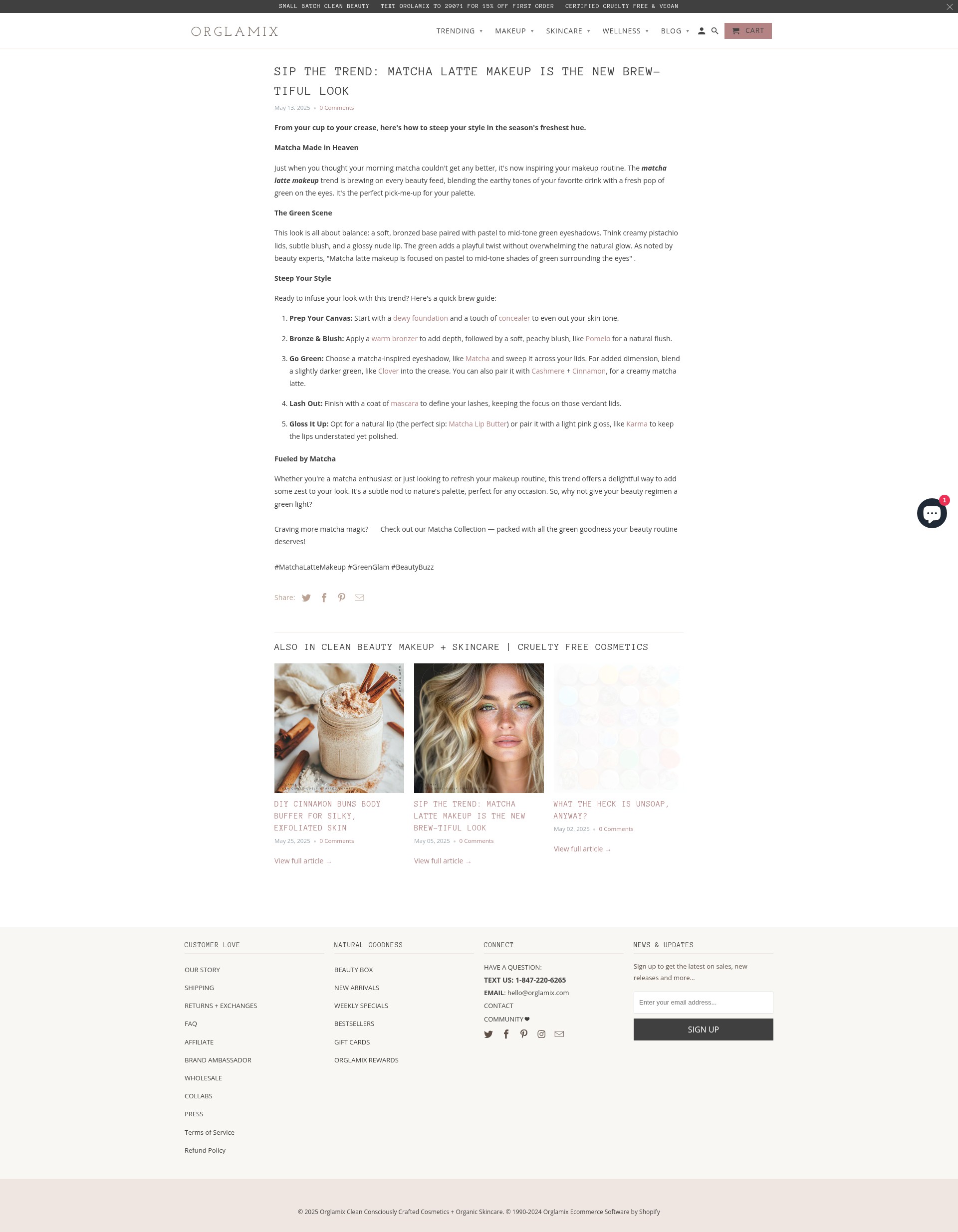 Screenshot of orglamix.myshopify.com