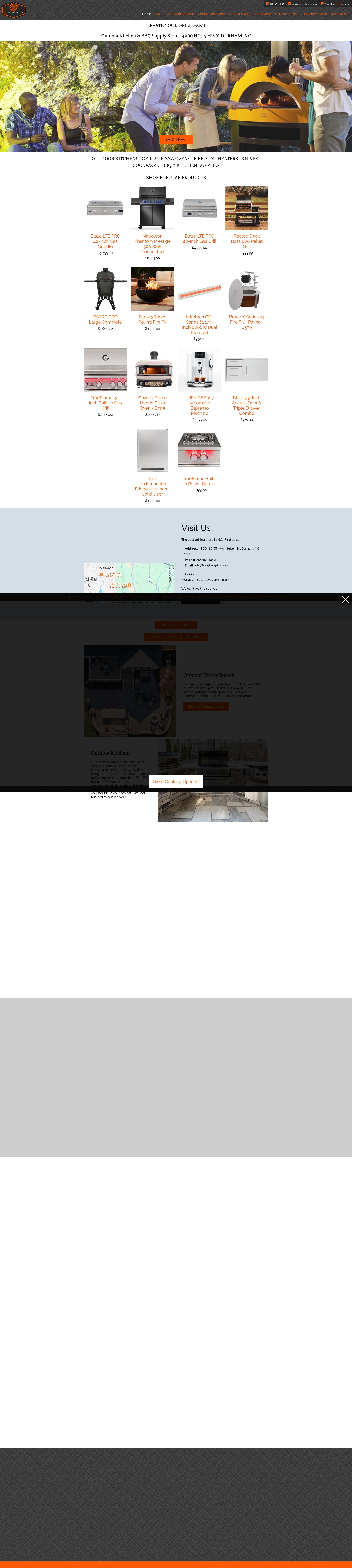 Screenshot of originalgrills.com