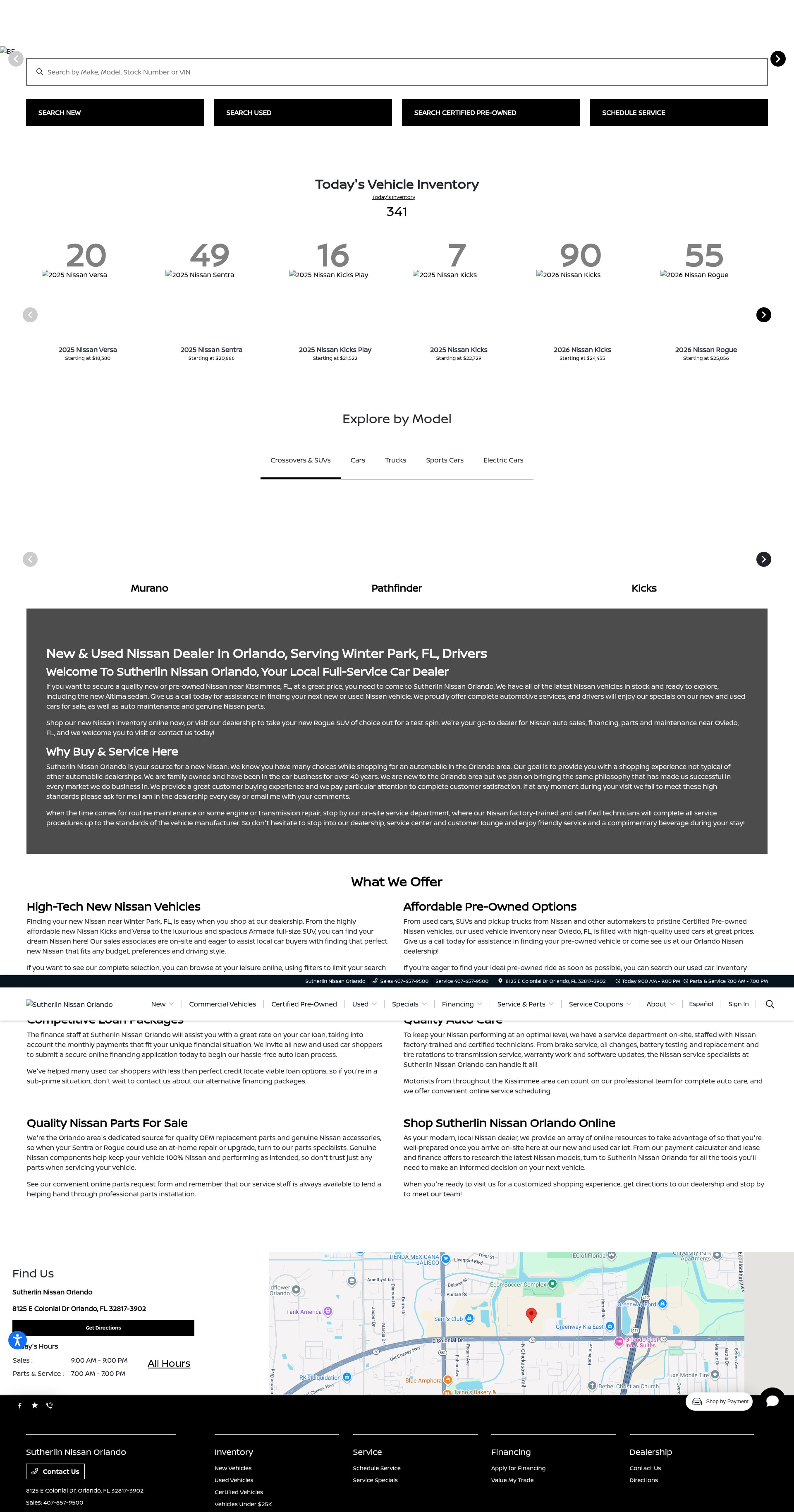 Screenshot of orlandonissan.com