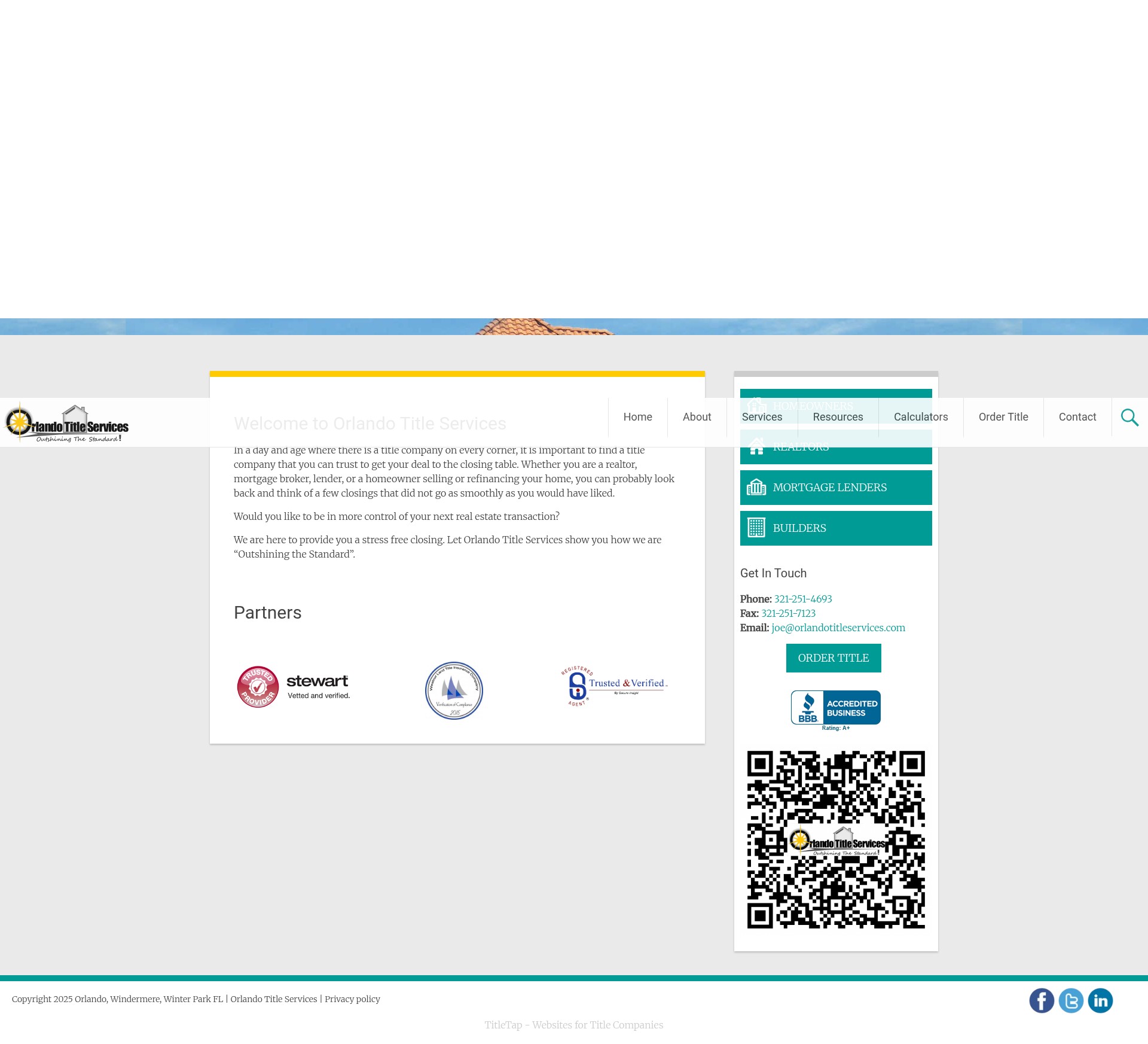 Screenshot of orlandotitleservices.com