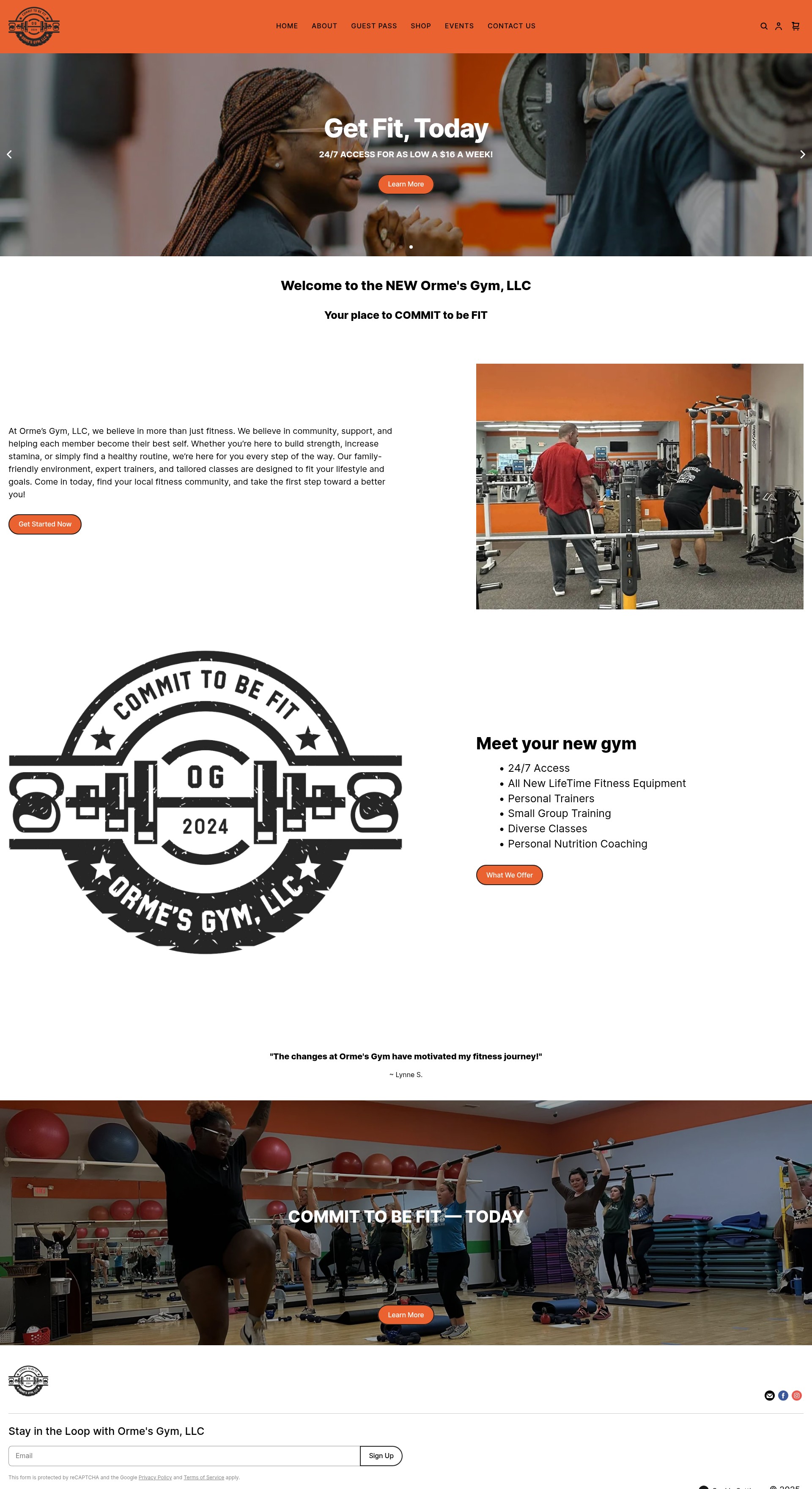 Screenshot of ormesgym.com