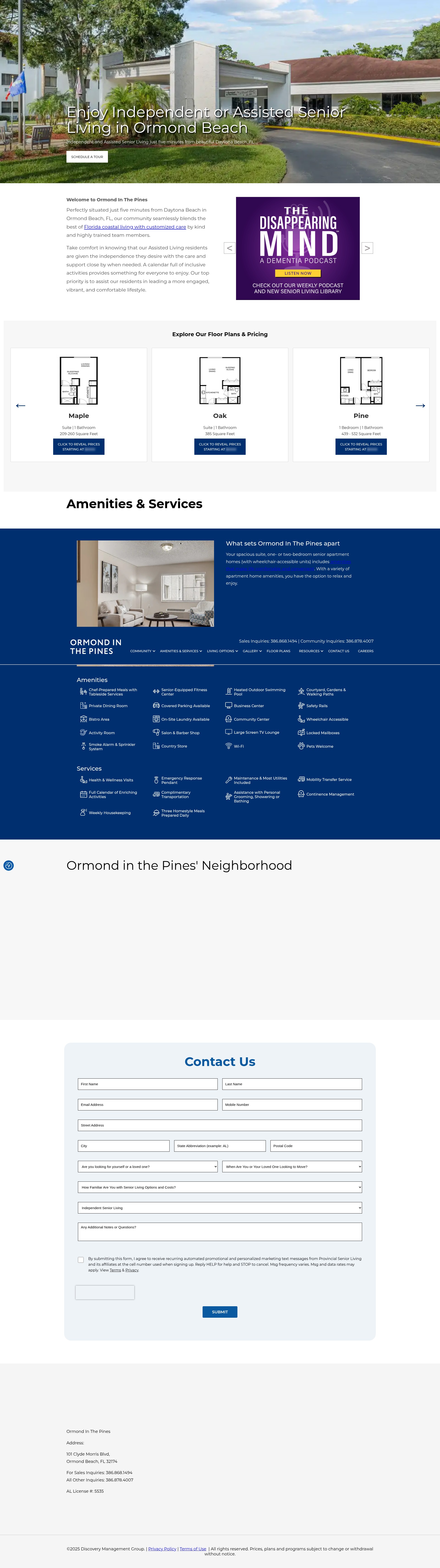 Screenshot of ormondinthepinessl.com