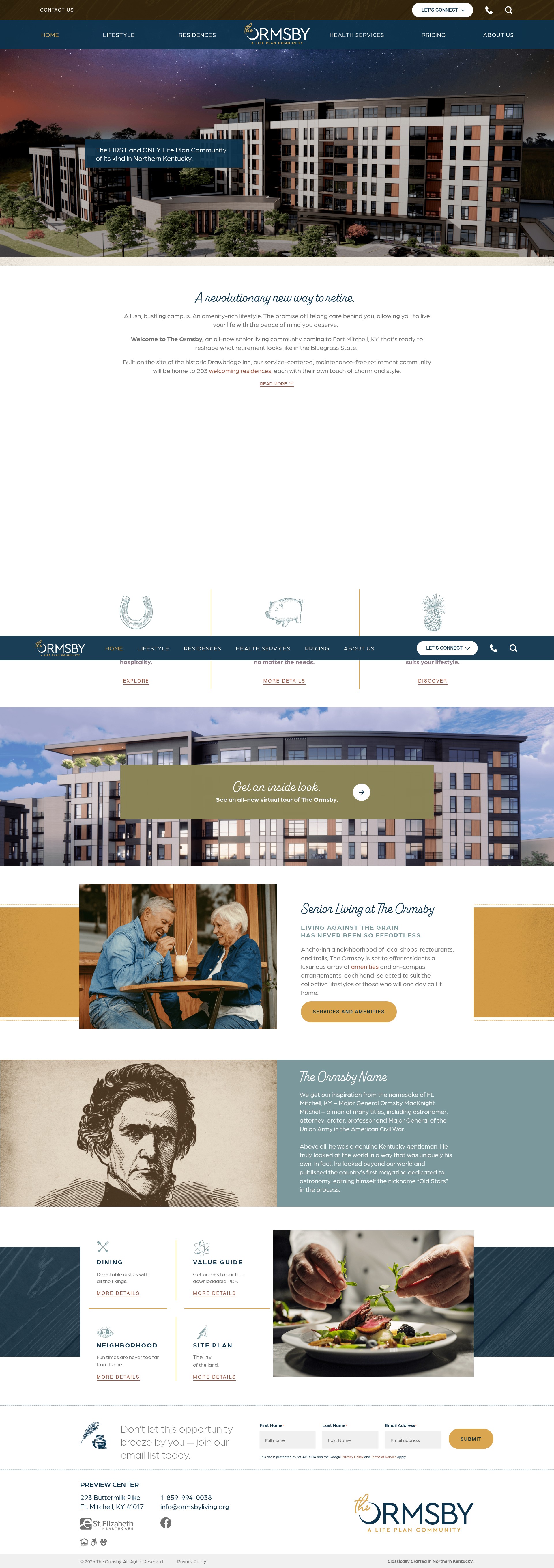 Screenshot of ormsbyliving.org