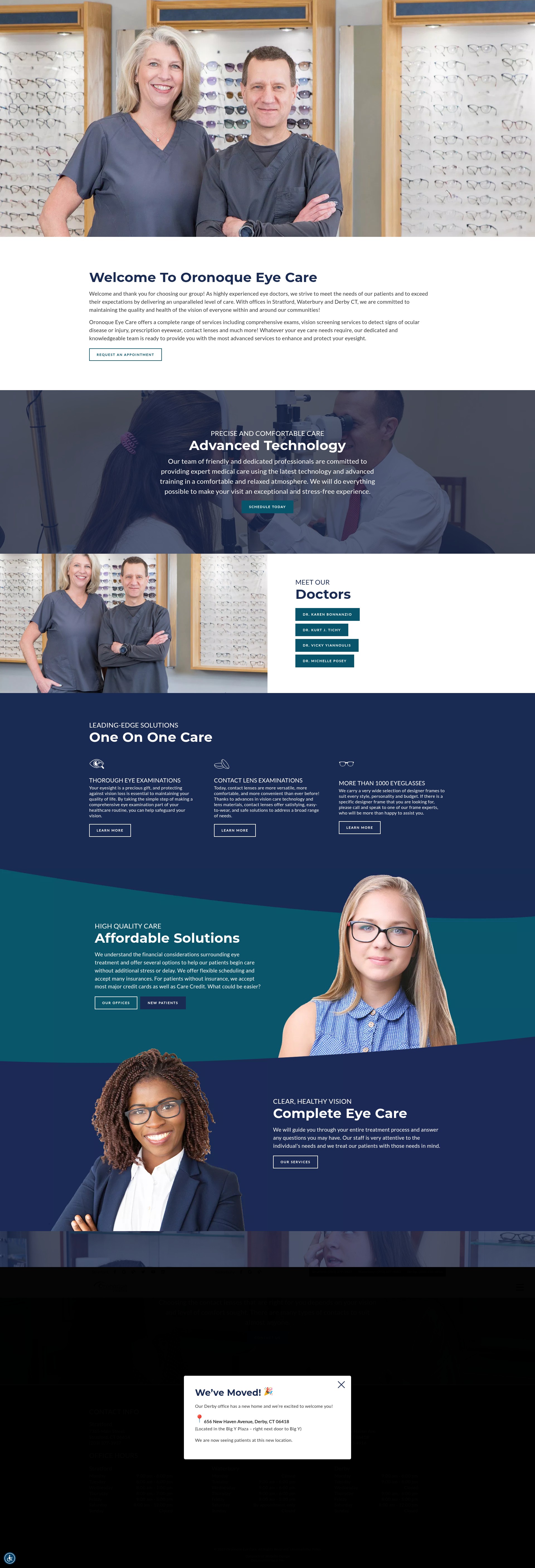 Screenshot of oronoqueeyecare.com