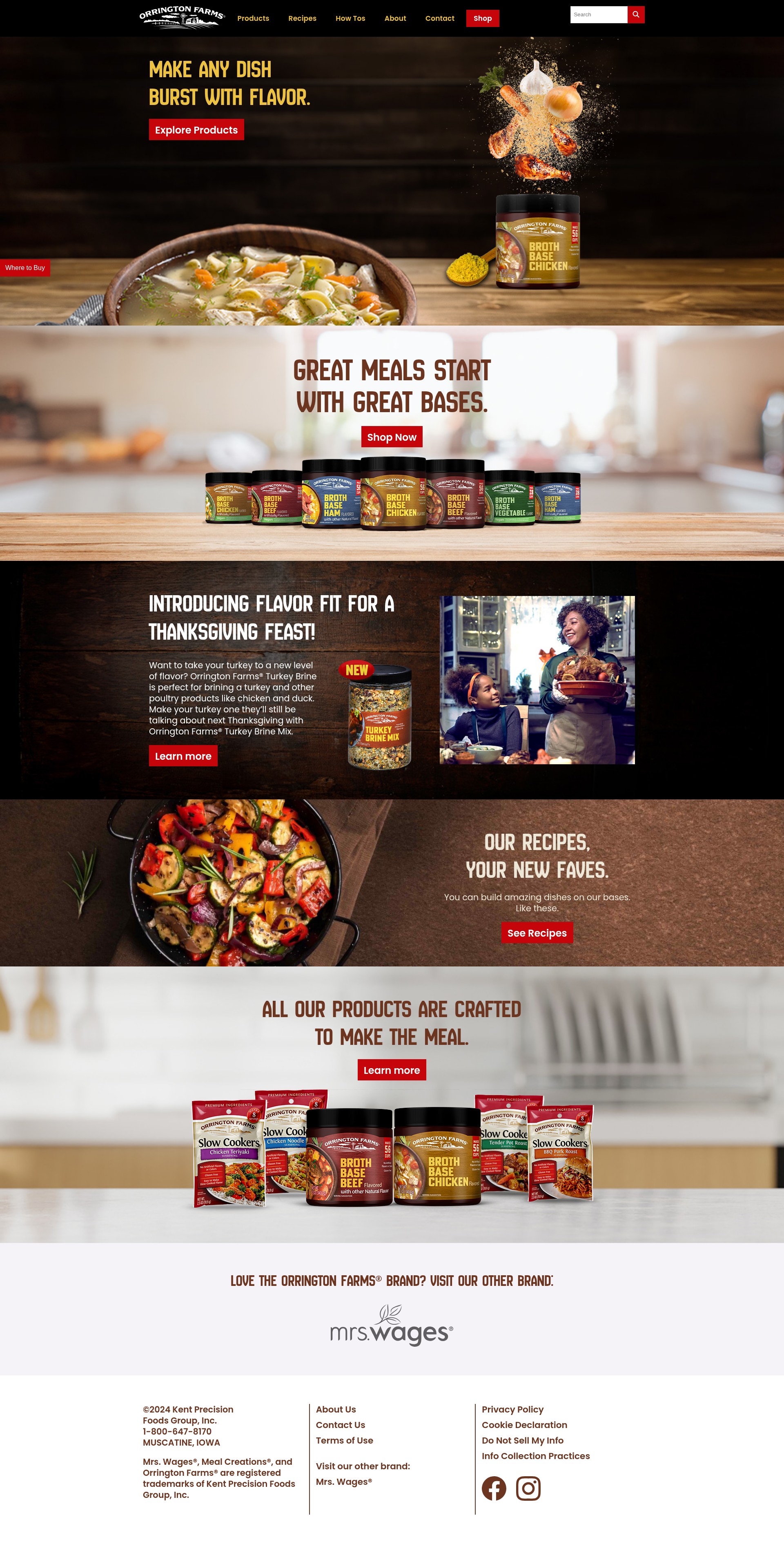 Screenshot of orringtonfarms.com