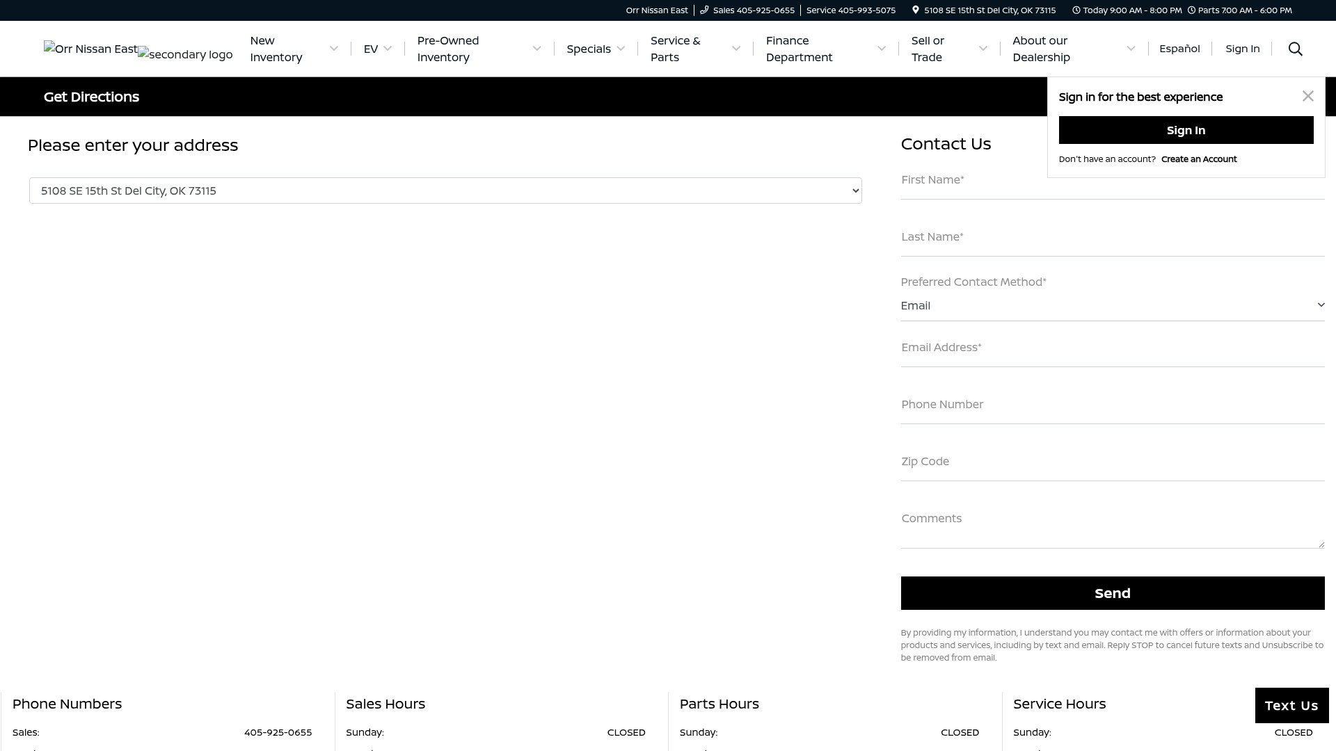 Screenshot of orrnissaneast.com