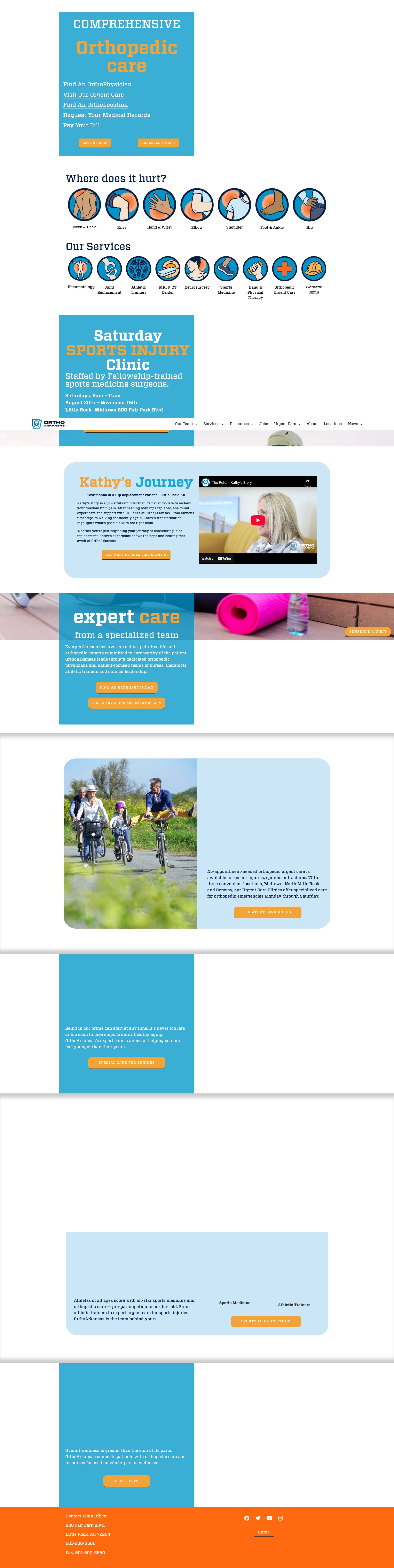 Screenshot of orthoarkansas.com