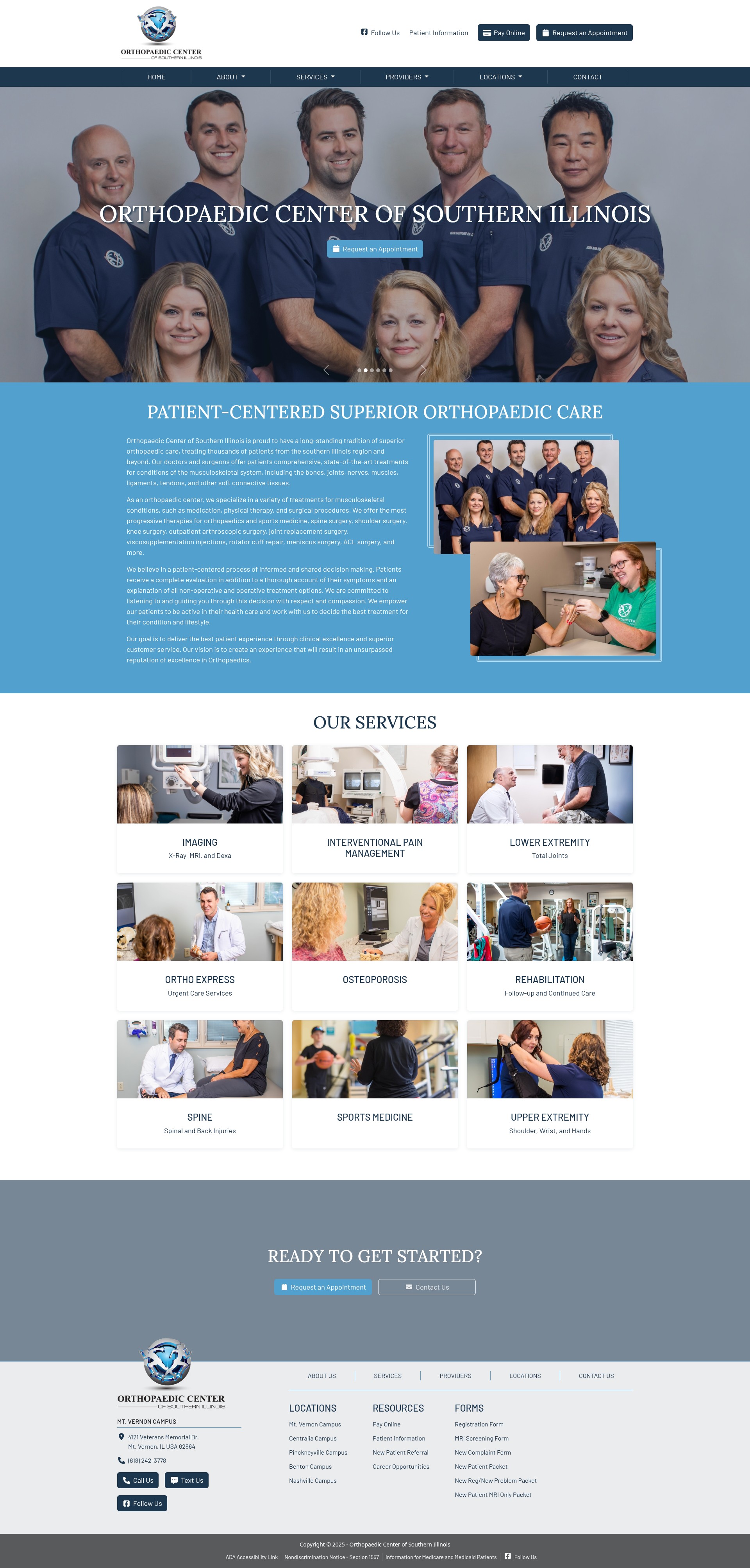 Screenshot of orthocenter-si.com