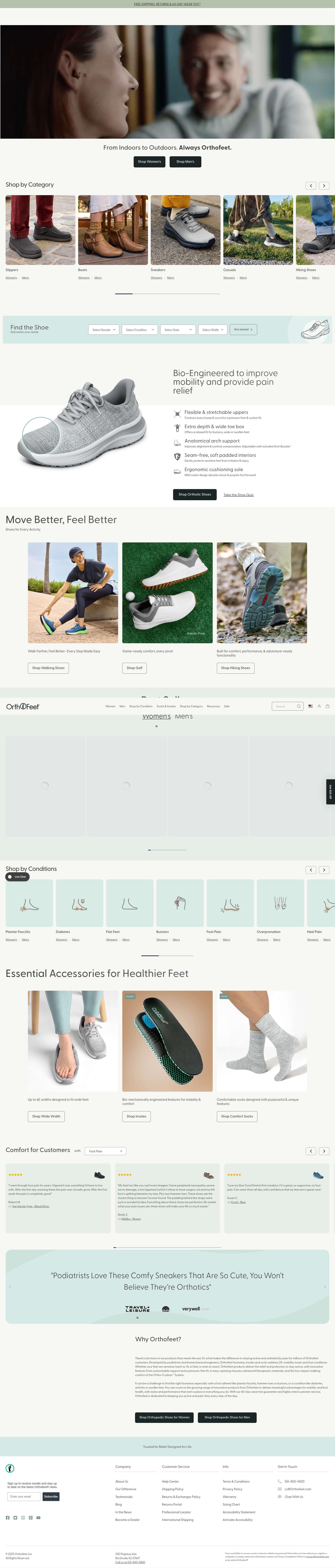Screenshot of orthofeet.com