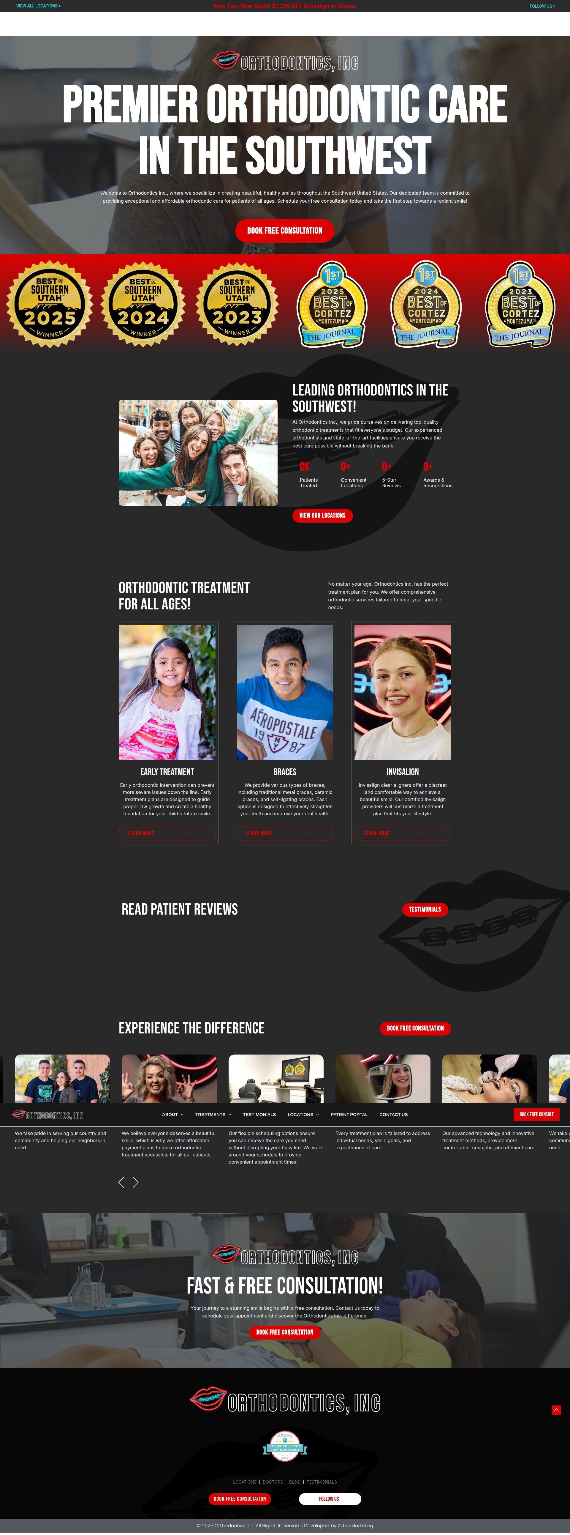 Screenshot of orthoinc.com