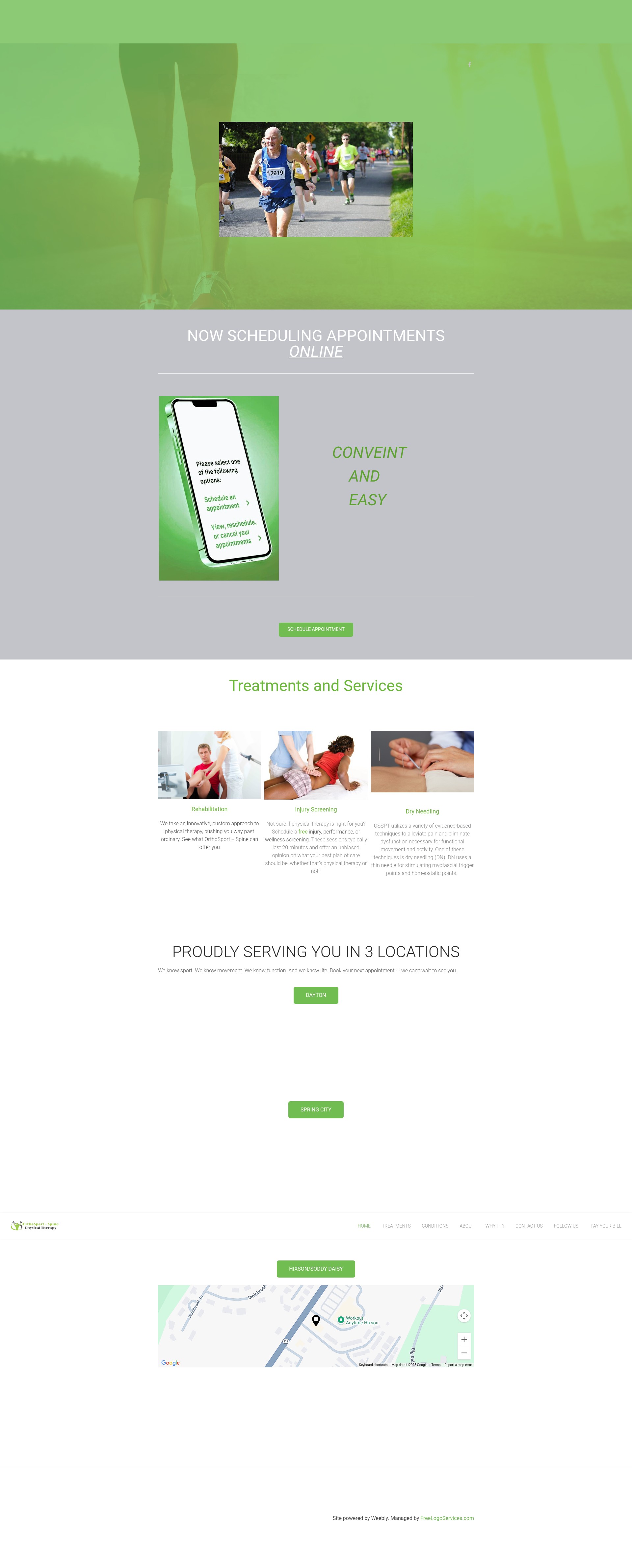 Screenshot of orthosportspinept.com