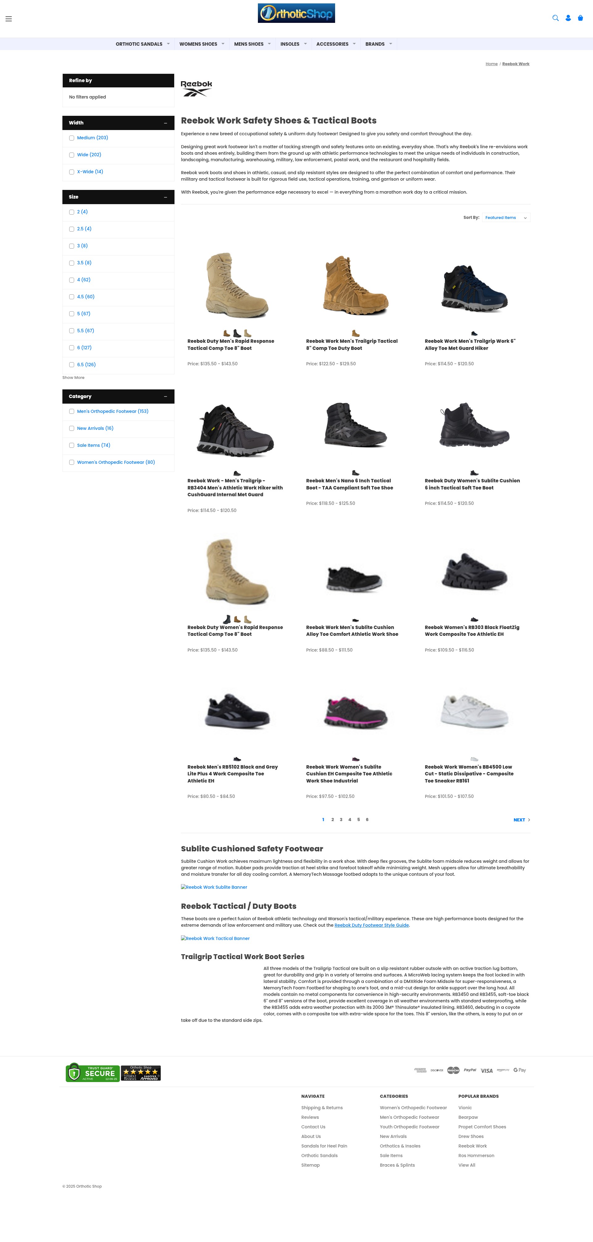 Screenshot of orthoticshop.com