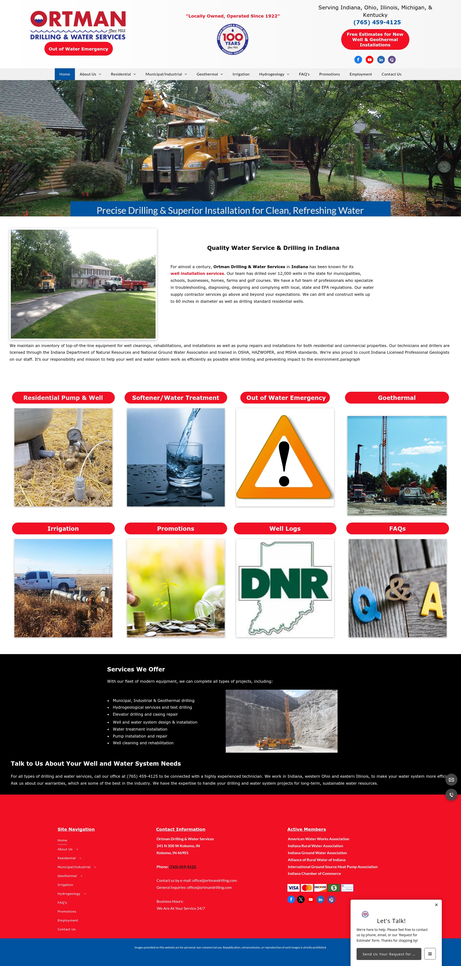Screenshot of ortmandrilling.com