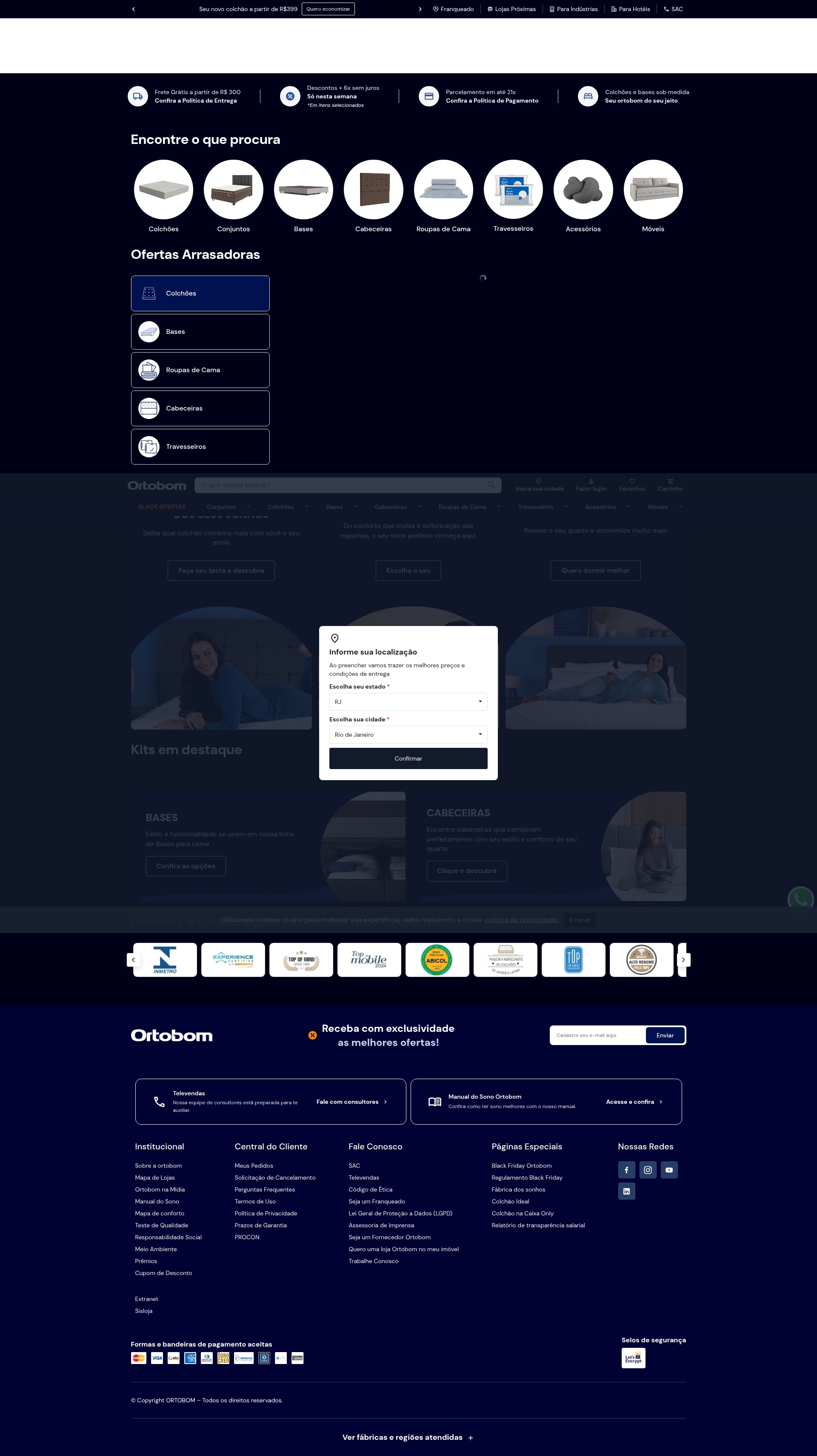 Screenshot of ortobom.com.br