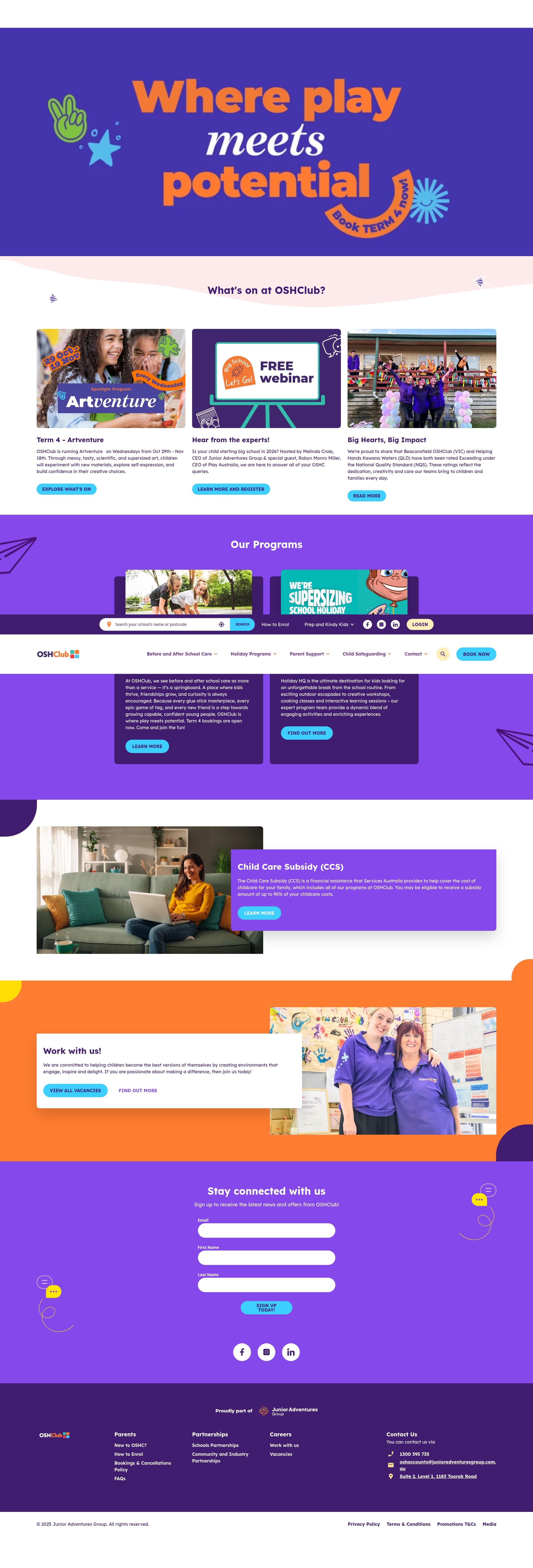 Screenshot of oshclub.com.au