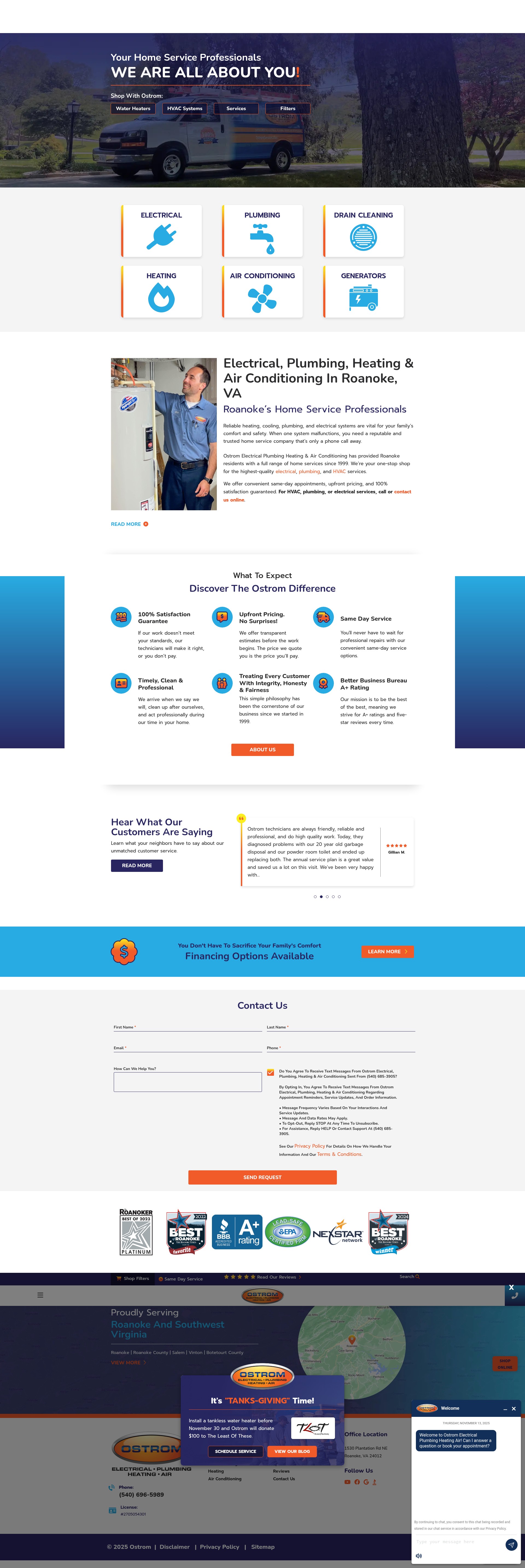Screenshot of ostromservices.com