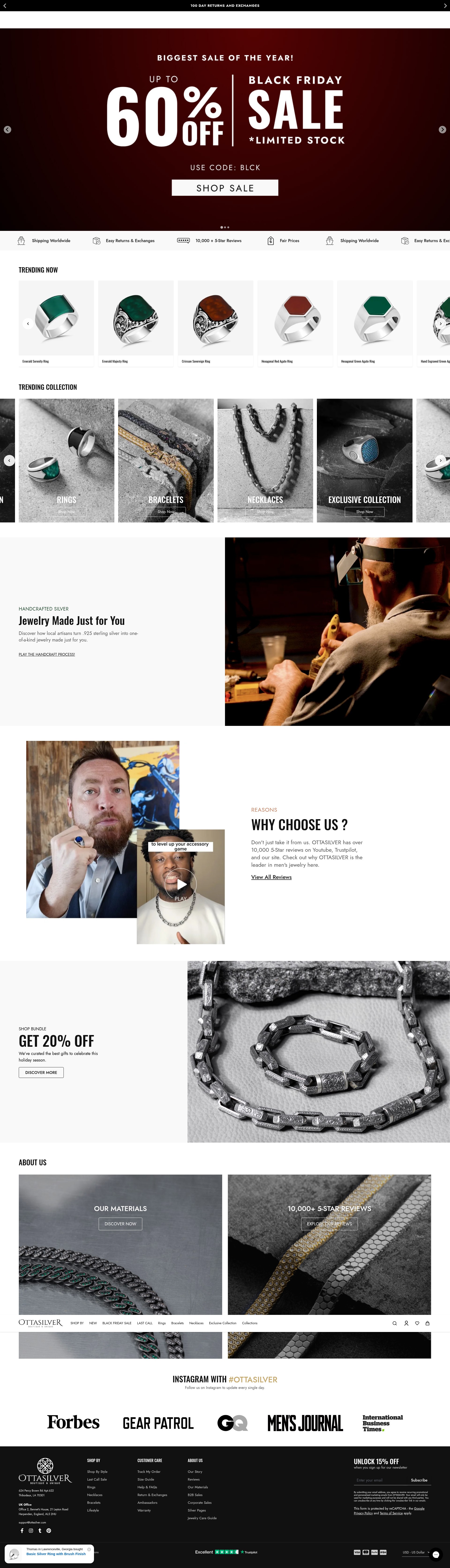 Screenshot of ottasilver.com